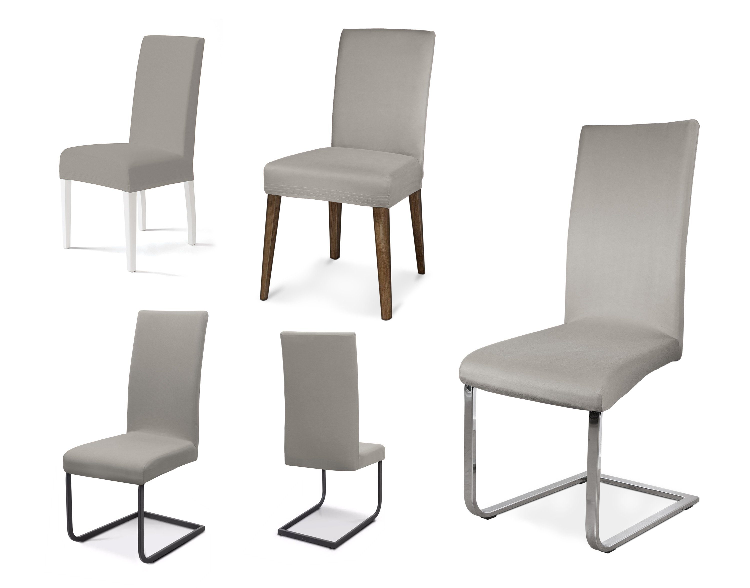 Beautex Stuhlhusse Mikrofaser Stuhlhusse, elastische Stretch Husse Bi-Elastic