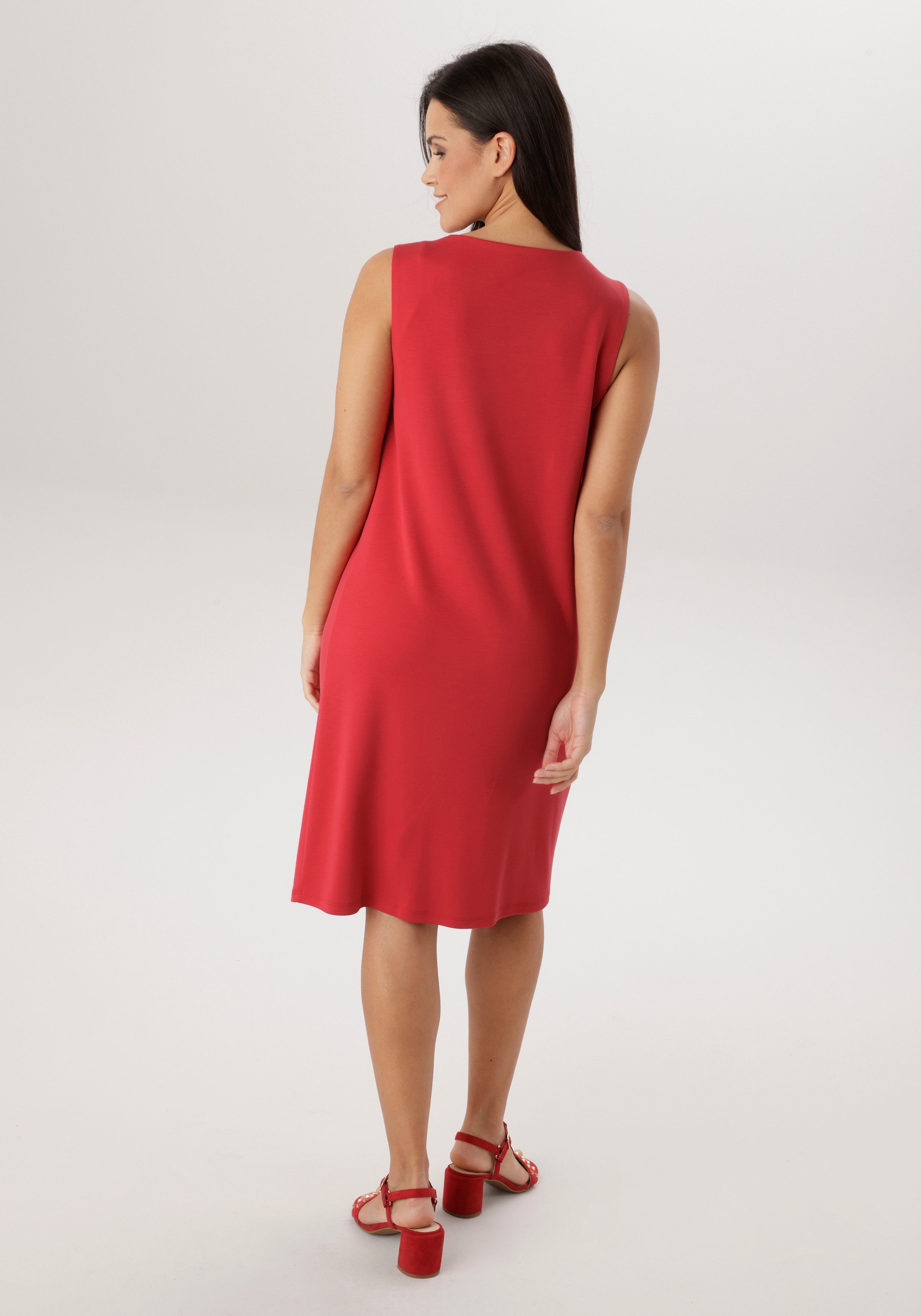 Aniston SELECTED Jerseykleid mit raffinierten Ausschnitt und Bindebänder – Bild 3 von 5