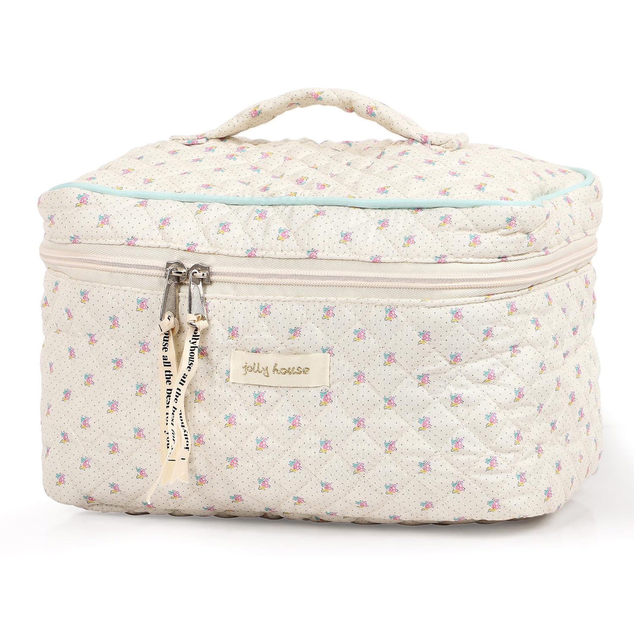 Coonoor Kulturbeutel Reise Kosmetiktasche, Make-up-Tasche, Gesteppte Kulturtasche, Groß Kapazität, Baumwolle - mit muster für Kinder Damen Herren