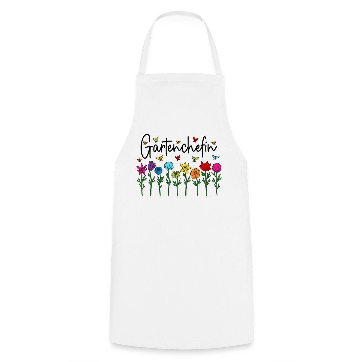 Spreadshirt Kochschürze Gartenchefin Garten Gartenarbeit Blumen Kochschürze, (1-tlg)