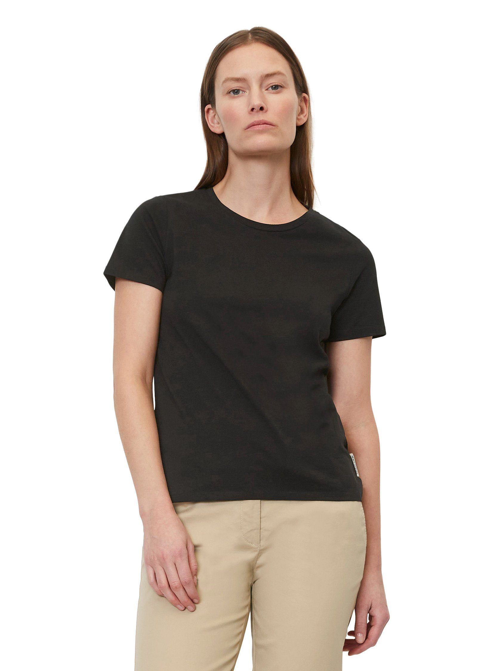 T-Shirt schwarz O'Polo aus Organic Marc Cotton