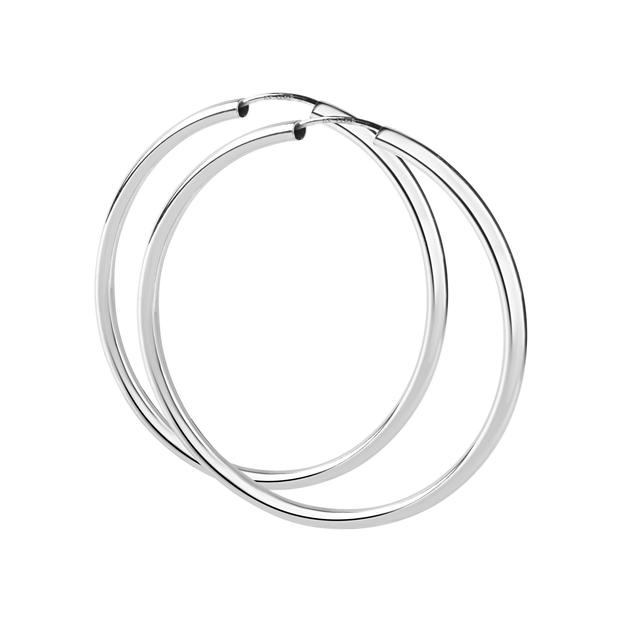 Vivance Paar Creolen 925/- Sterling Silber rhodiniert 60mm günstig online kaufen
