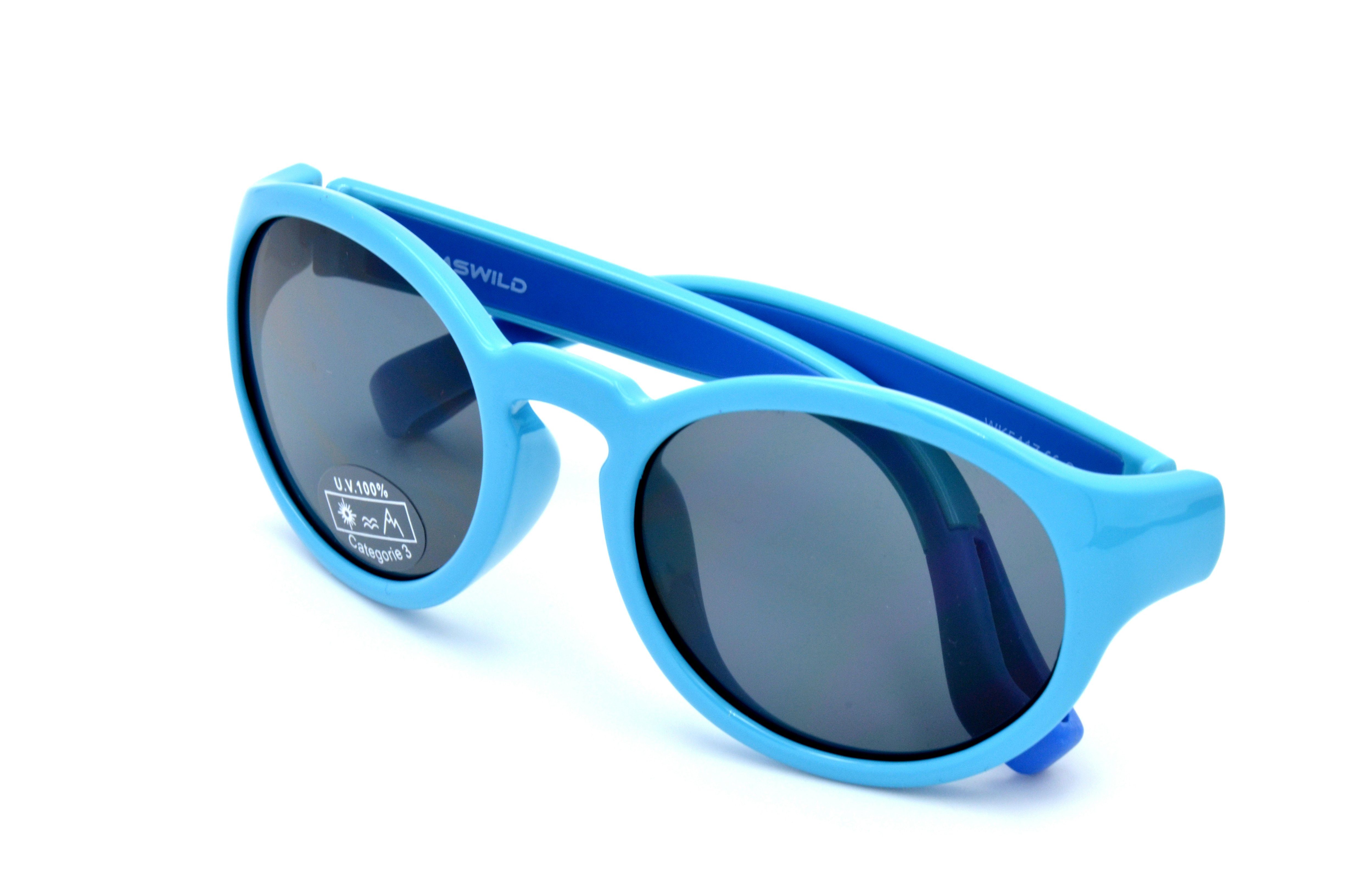 Gamswild Sonnenbrille WK5417 GAMSKIDS blau, Jungen Kleinkindbrille grün, lila Kinderbrille Jahre Unisex, 5-10 kids Mädchen