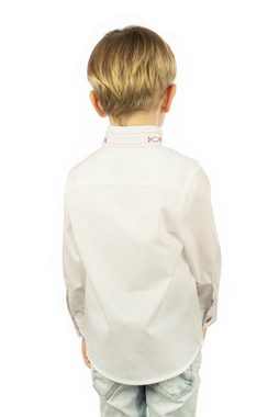 OS-Trachten Trachtenhemd Vaboyo Langarm Jungen Hemd mit Stickerei auf dem Stehkragen
