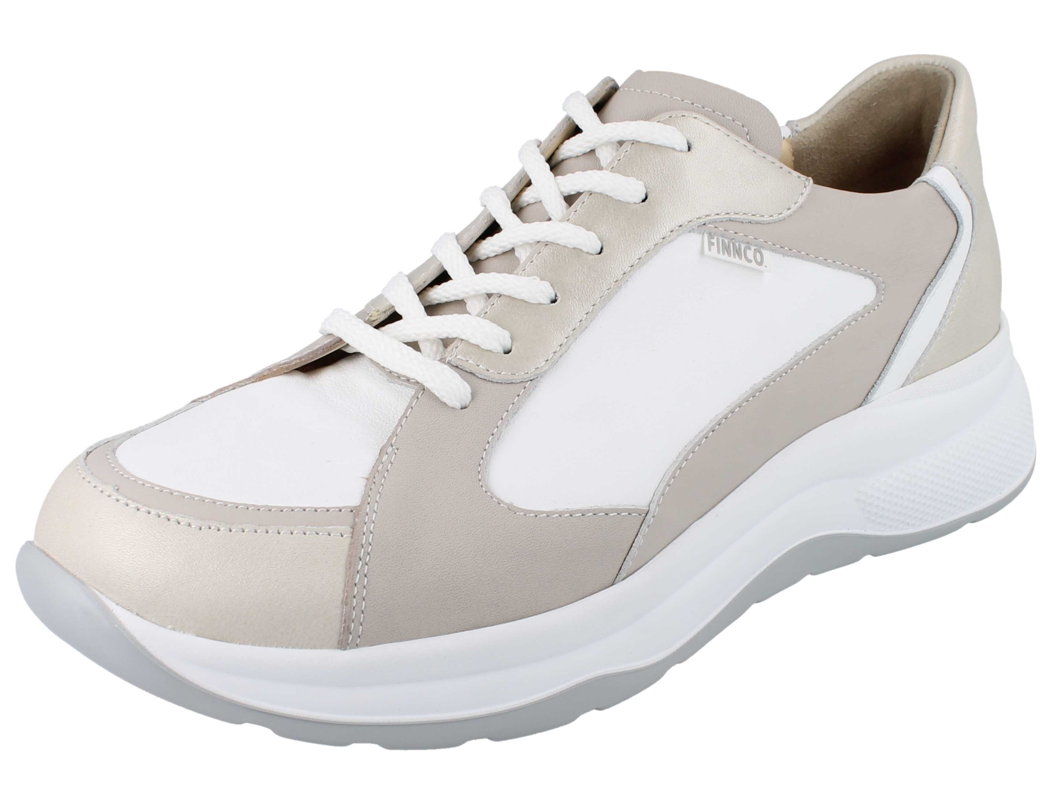 Finn Comfort FINN COMFORT FINNCO Piccadilly Damen Halbschuhe beige weiss Schnürschuh