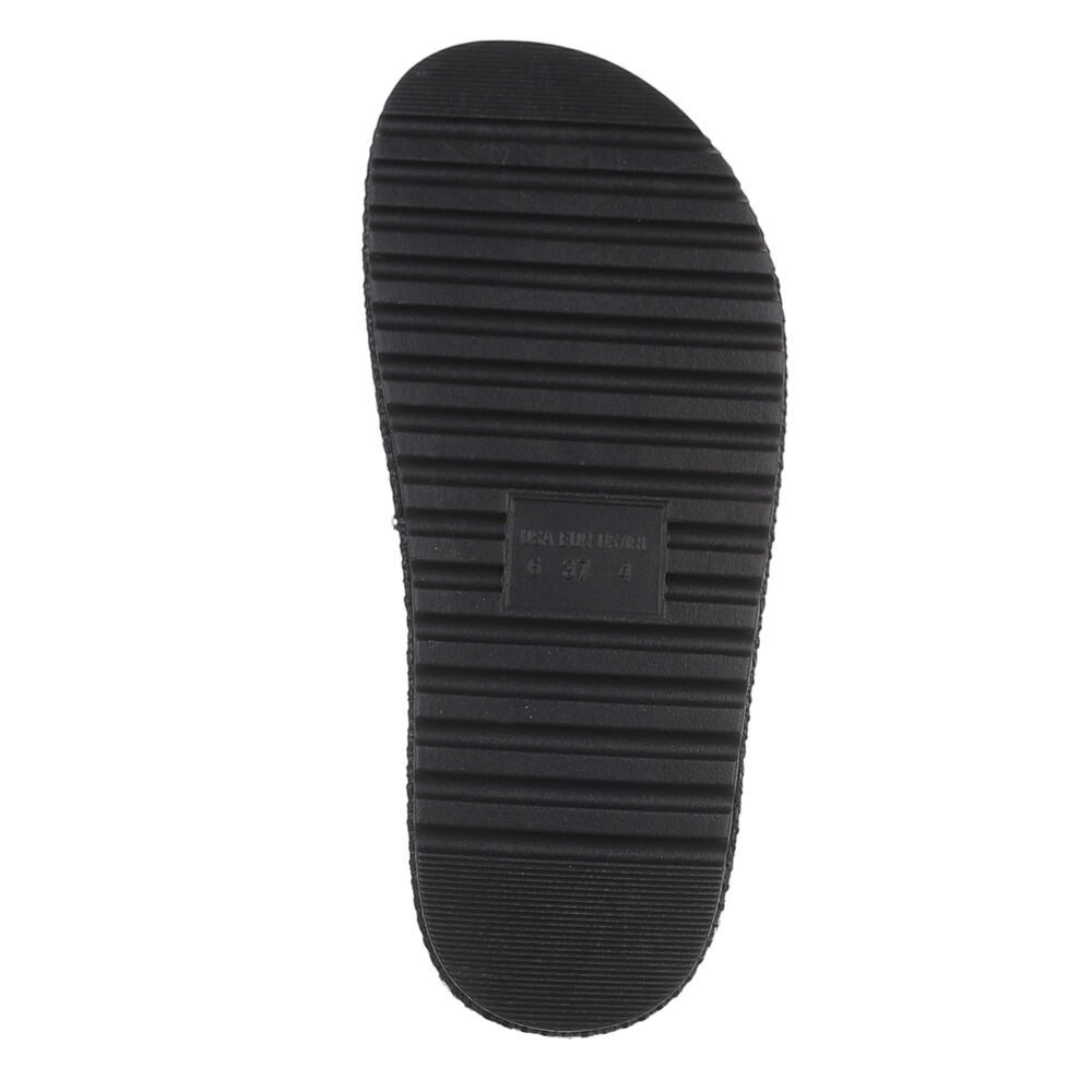 Ital-Design Bequeme Sandalen für Damen mit flexibler Sohle Plateausandaletten (89319258) Flach Pantoletten in Schwarz