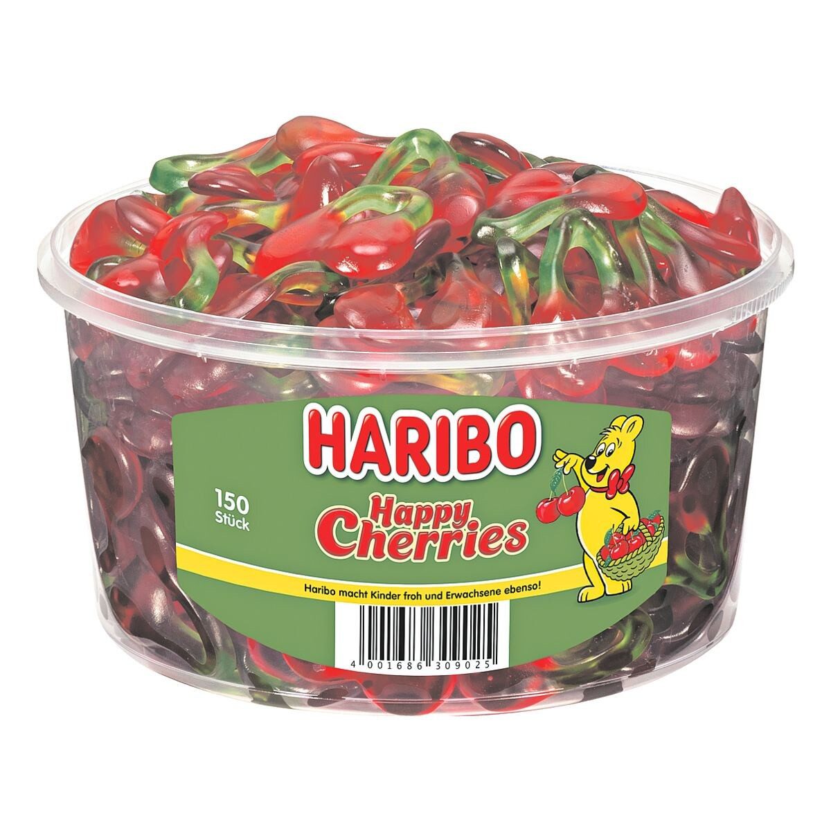 HARIBO Süßigkeit Happy Cherries, Fruchtgummi, 150 Stück