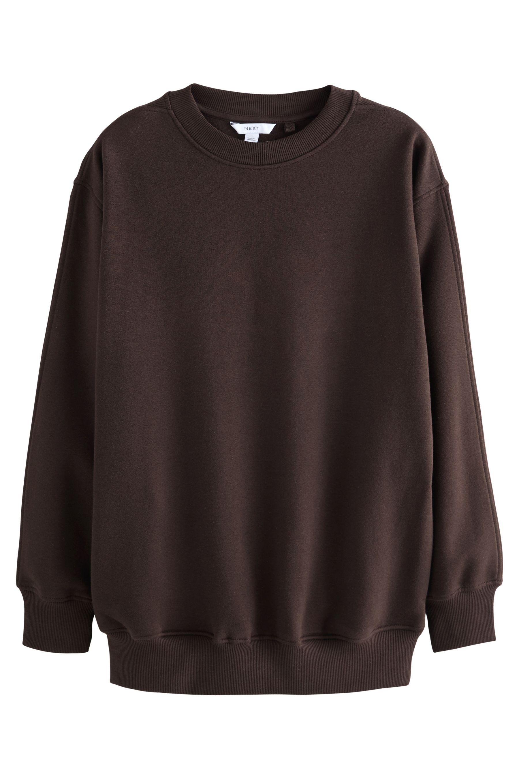 Next Longsweatshirt Angerautes Relaxed Fit Oversized-Sweatshirt günstig online kaufen