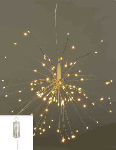 Spetebo LED Stern LED Polarstern - Ø ca. 30 cm - 120 LED mit 8 Funkt, 4, LED, warmweiss, für den Außenbereich geeignet, mit Timer, Fernbedienung