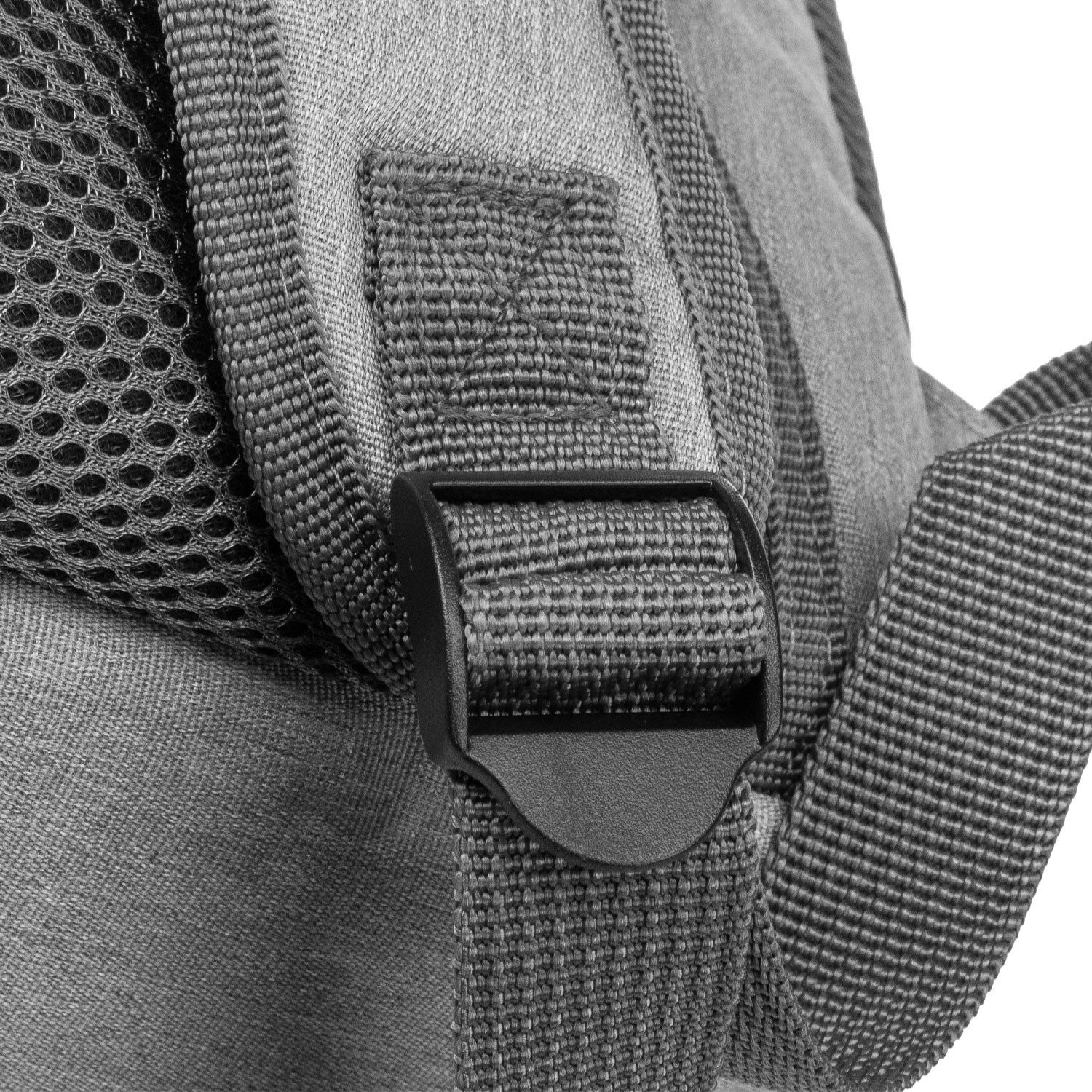 anndora Kühltasche Kühlrucksack hellgrau 28 Liter mit Isolierung, 28 l, gepolsterte verstellbare Gurte - großes Isolierfach – Bild 4 von 5