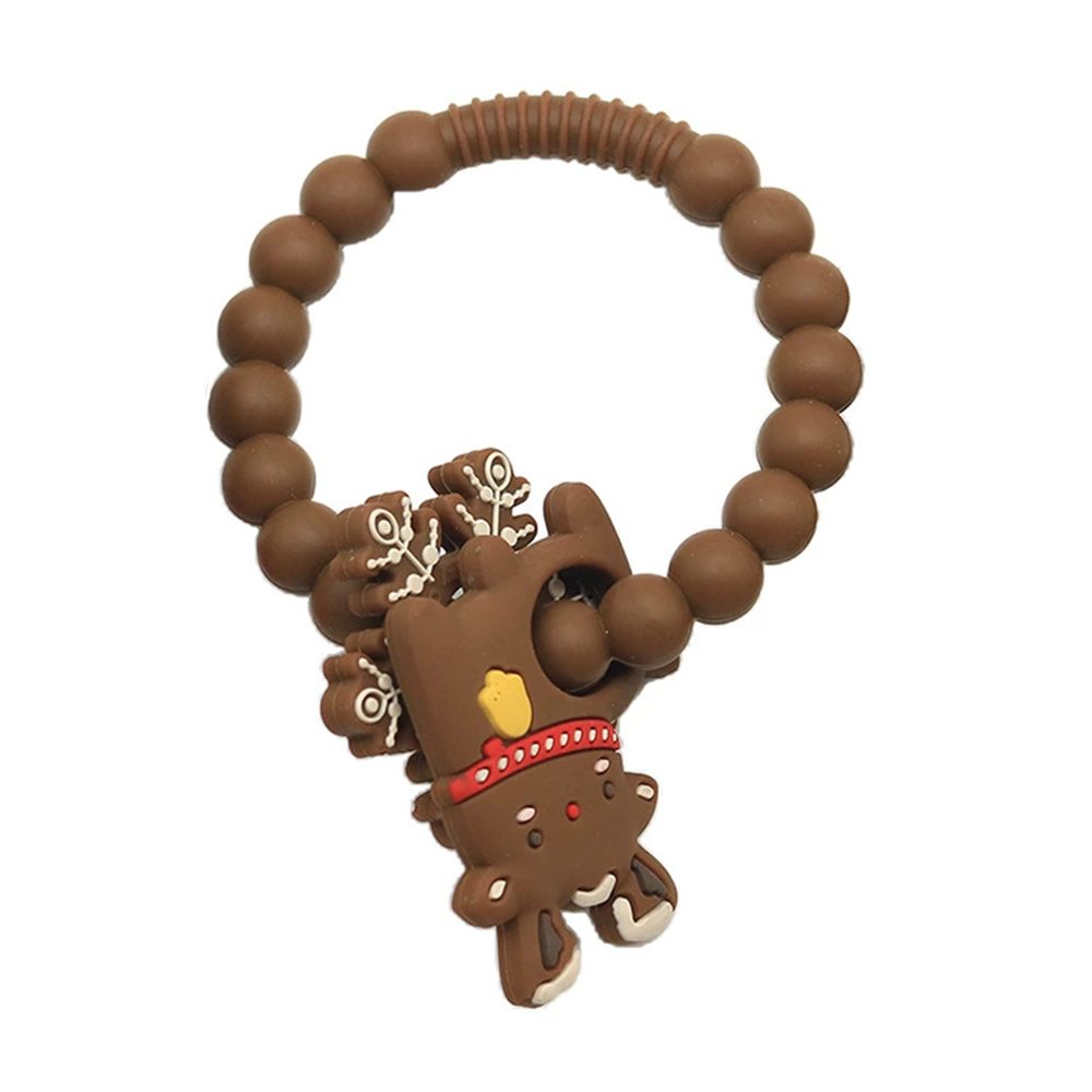 CLTYQ Beißring Halloween Beißring,Geschenke zur Geburt Junge,ideal für Babys, Silikonbeißring für Zahnen, einfach zu greifen, weiche Perlen