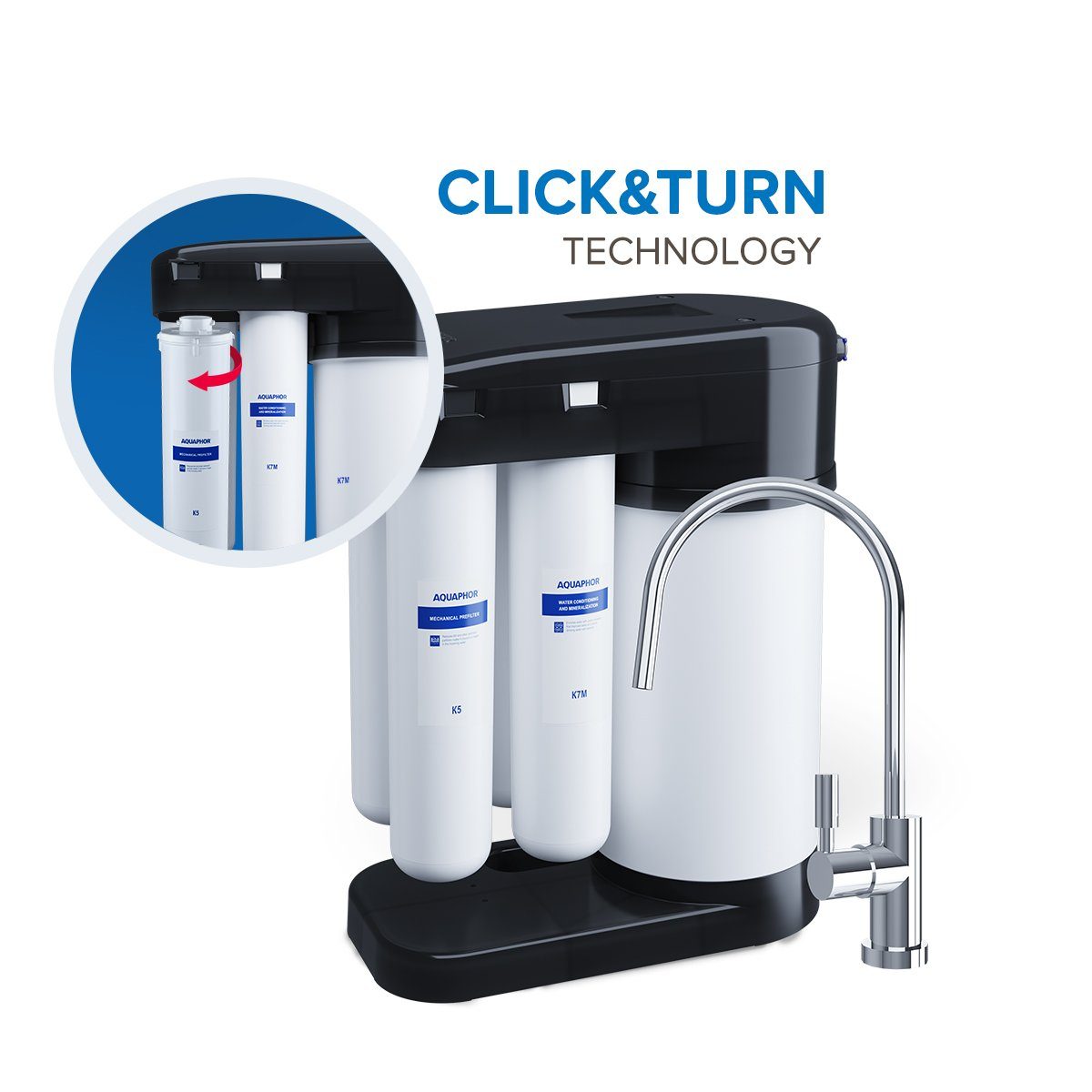 AQUAPHOR Wasserfilter Vorfilter K5 für grobe Partikel bis 5µm., Zubehör für Umkehrosmose DWM 101, 101S, 102S AQUAPHOR, 6 Monate Betriebsdauer, Schützt weitere Filterstufen