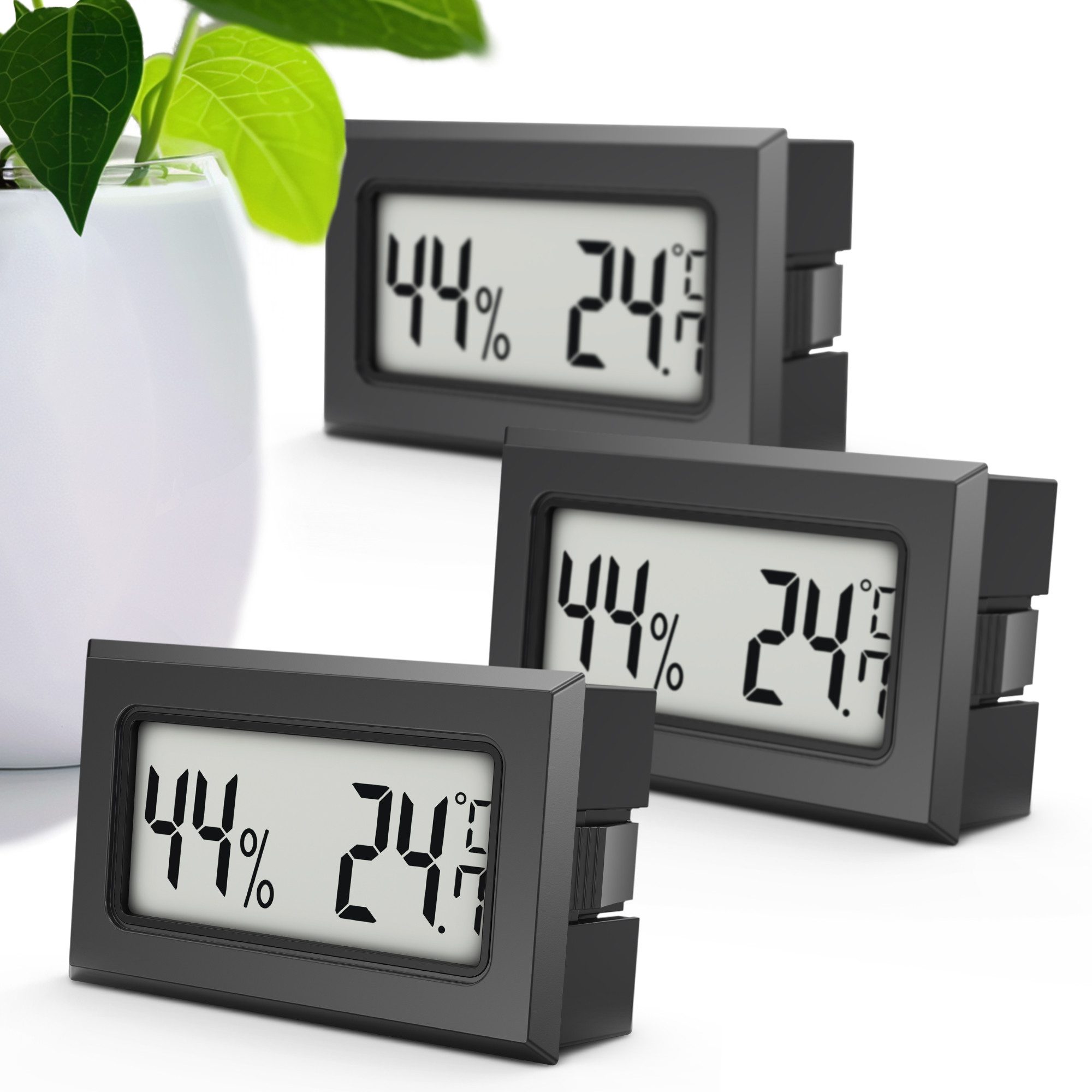 MAVORI Raumthermometer und Hygrometer innen mit sehr präzisen Messwerten, 3-tlg., Hygrometer mit Thermometer digital