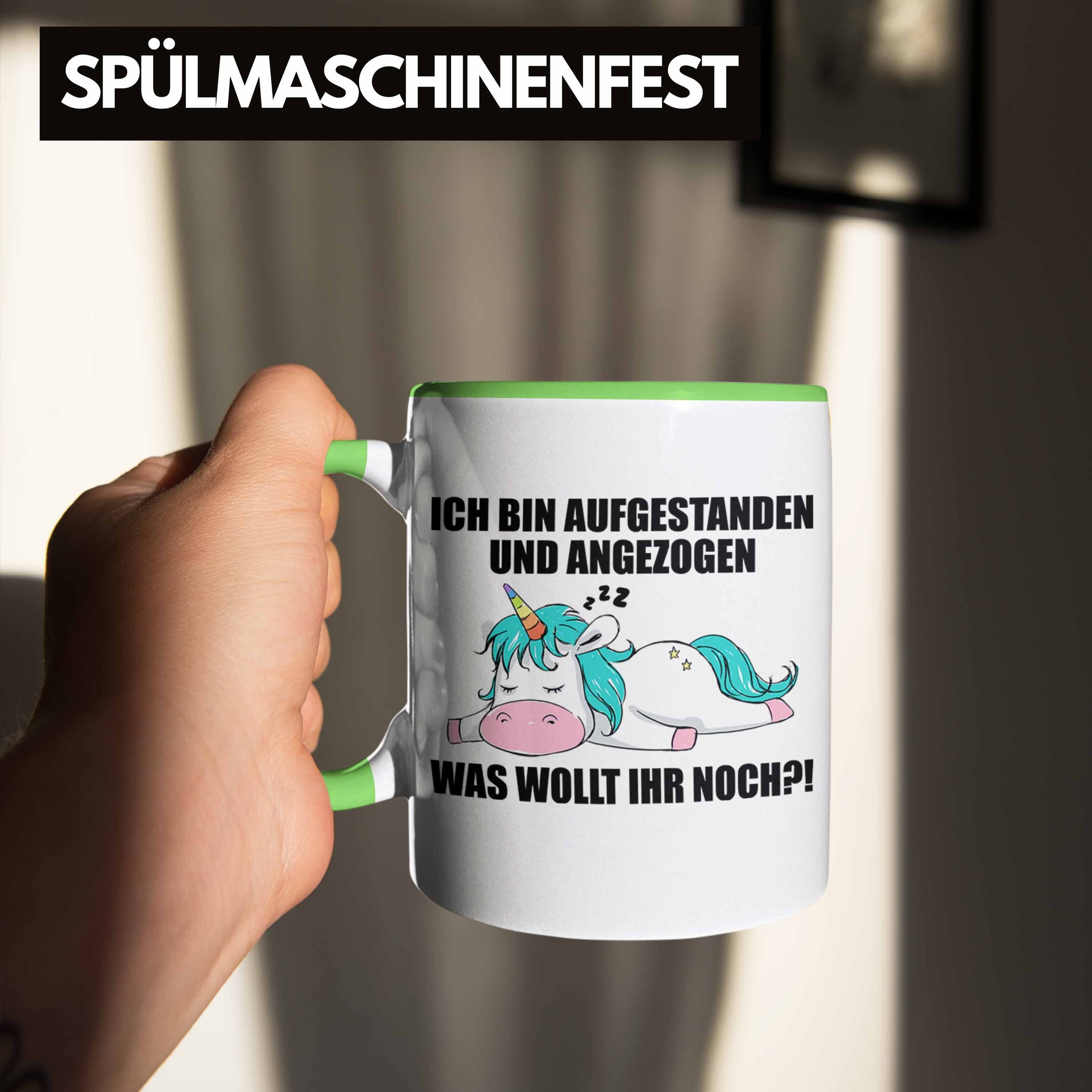 - Lustige Trendation Tasse Trendation Tasse Geschenk Arbeitskollege Grün Spruch mit Kollegin Faule