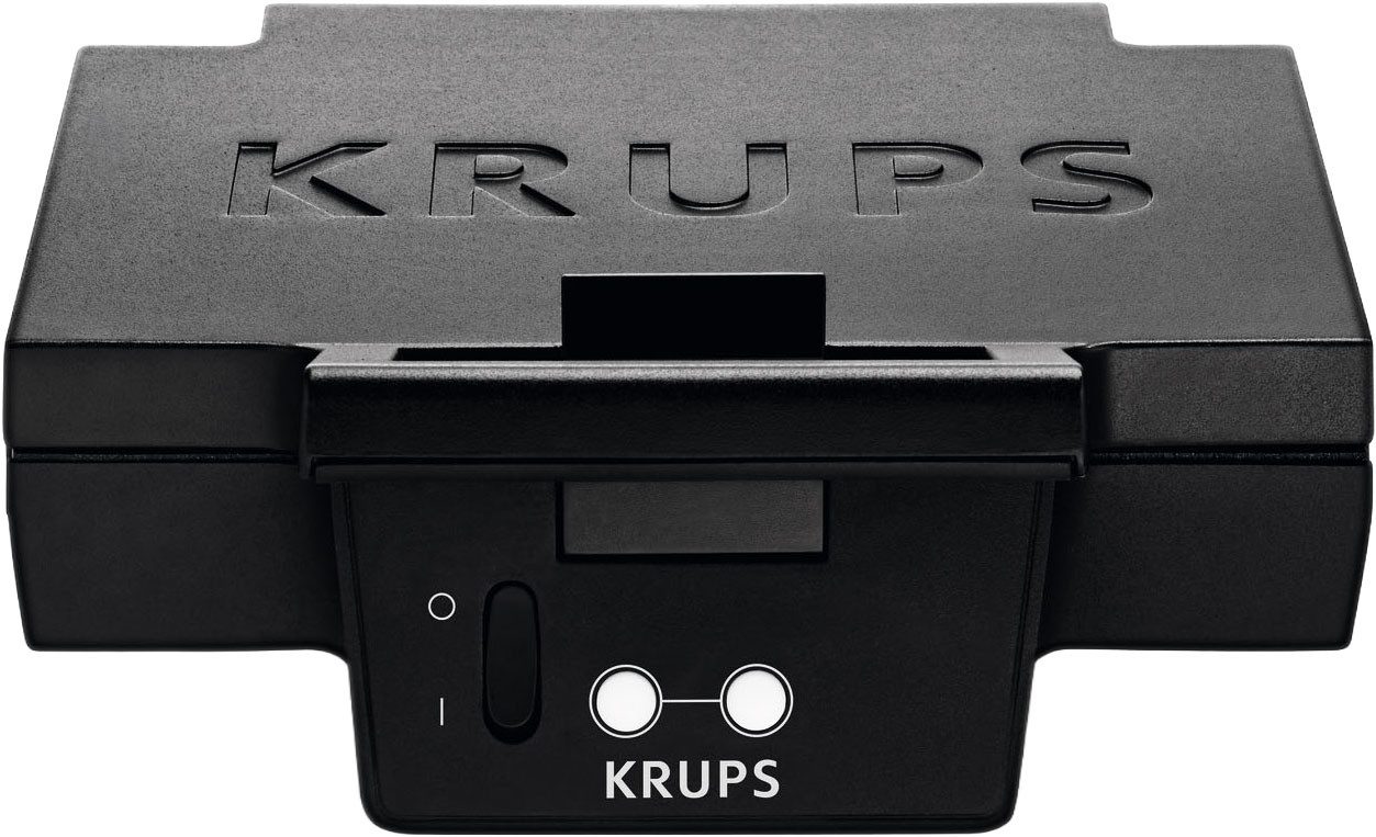 Krups Sandwichmaker Iconic 3-Eckform mit elegantem Design, Keramik-Antihaftbeschichtung, 850 W, extra-tiefe Platten, Maße: 23,1 x 26,5 x 10,8 cm, FDK461
