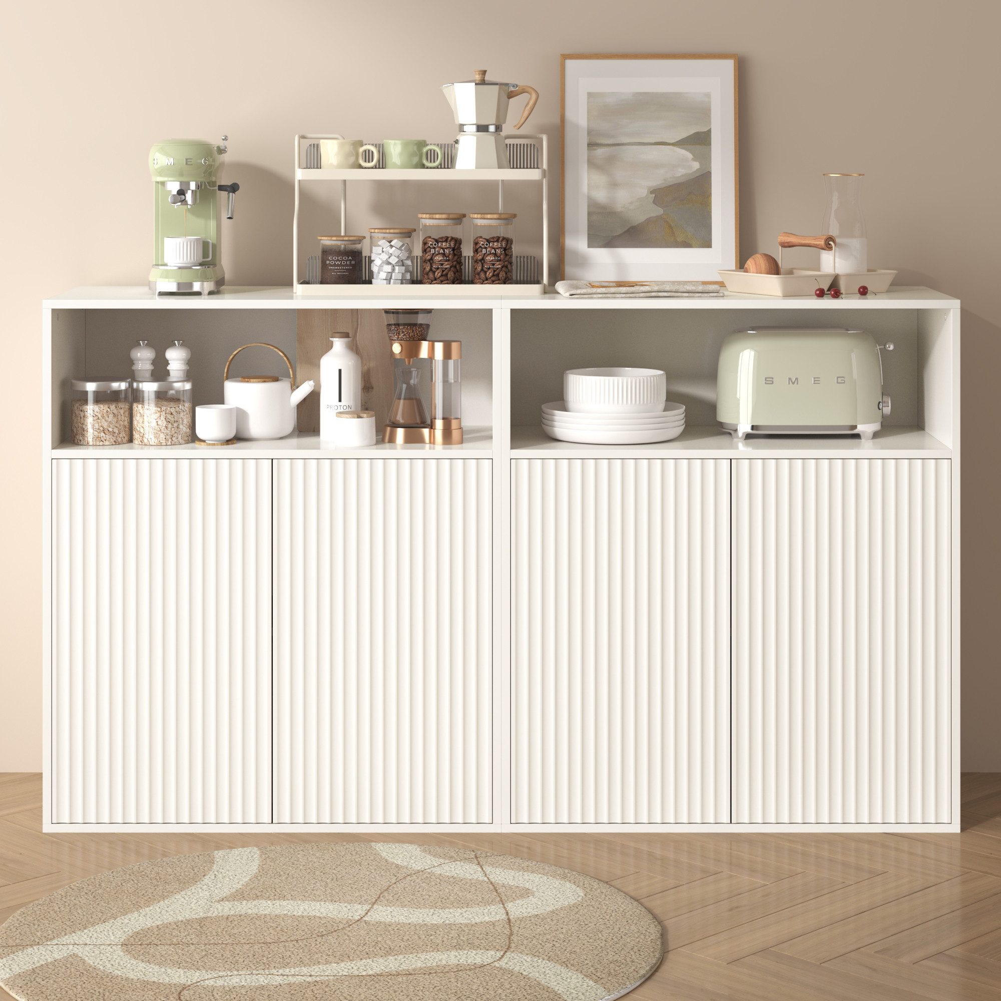 Tongtong Sideboard Aufbewahrungsschrank mit magnetischer Tür, günstig online kaufen