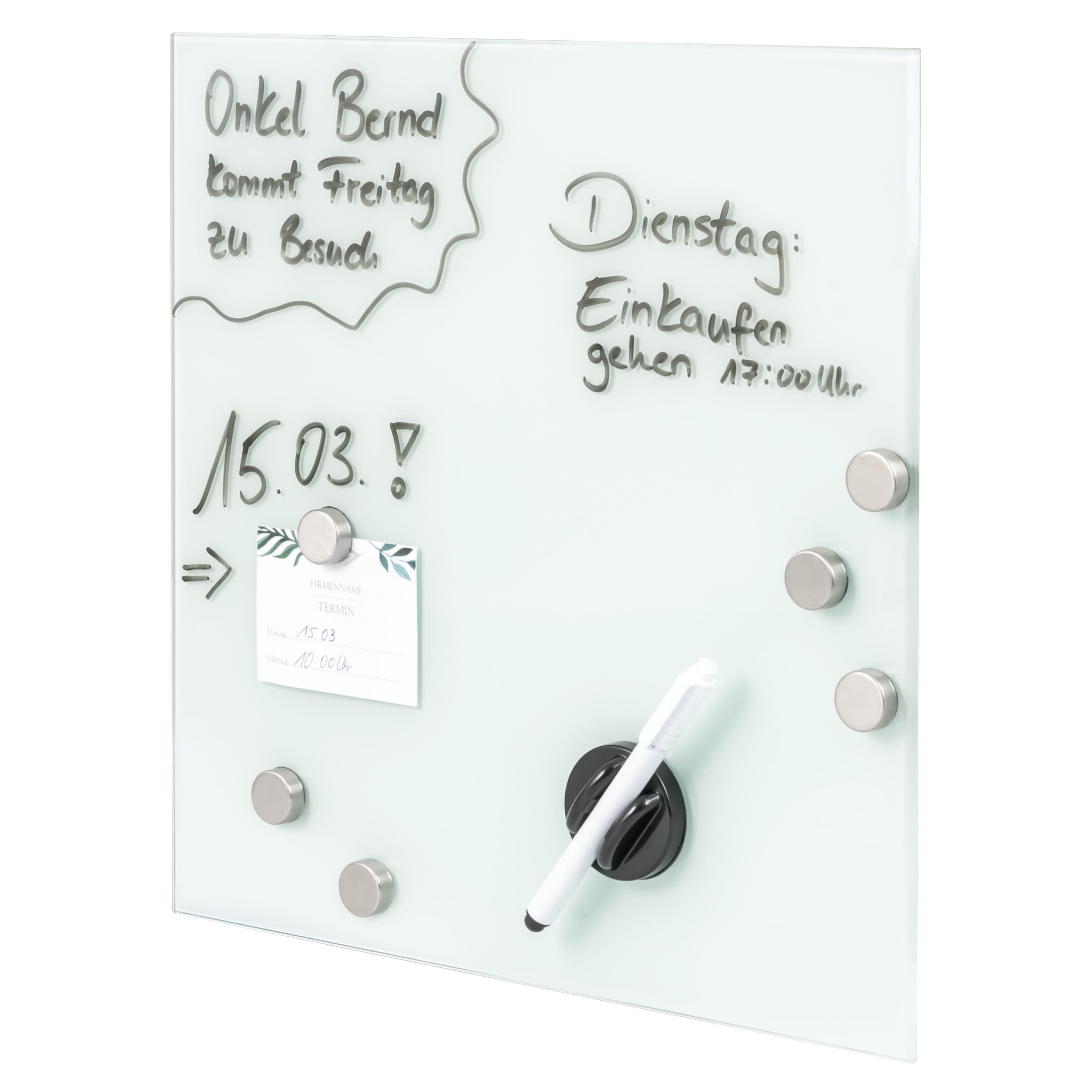 bremermann Magnettafel Magnettafel mit weißer Glasfront, 6 Magnete und 1 Ma günstig online kaufen