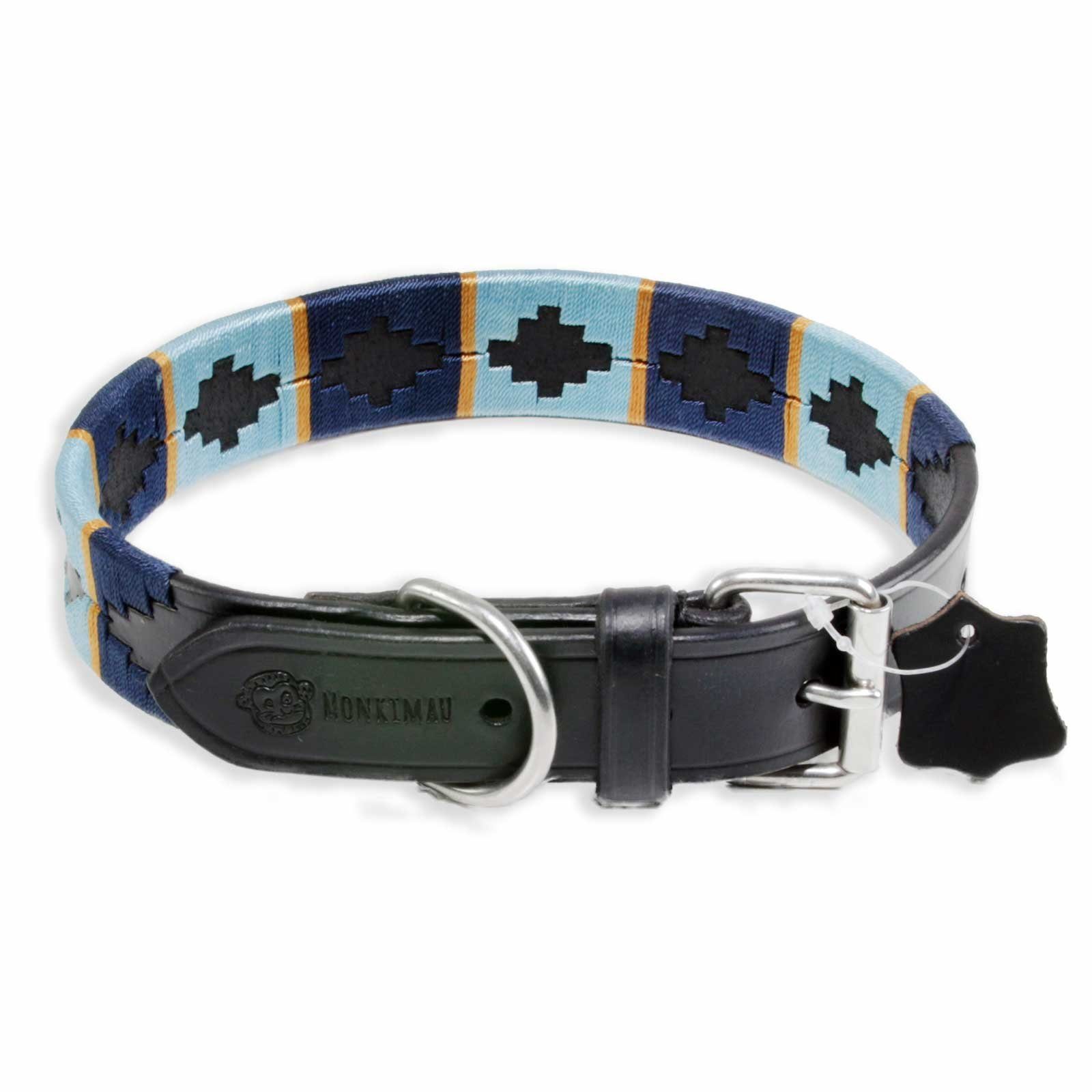 Thumbnail - Monkimau Hunde-Halsband Hundehalsband Leder Halsband Hund Polo Design S-XS, Leder