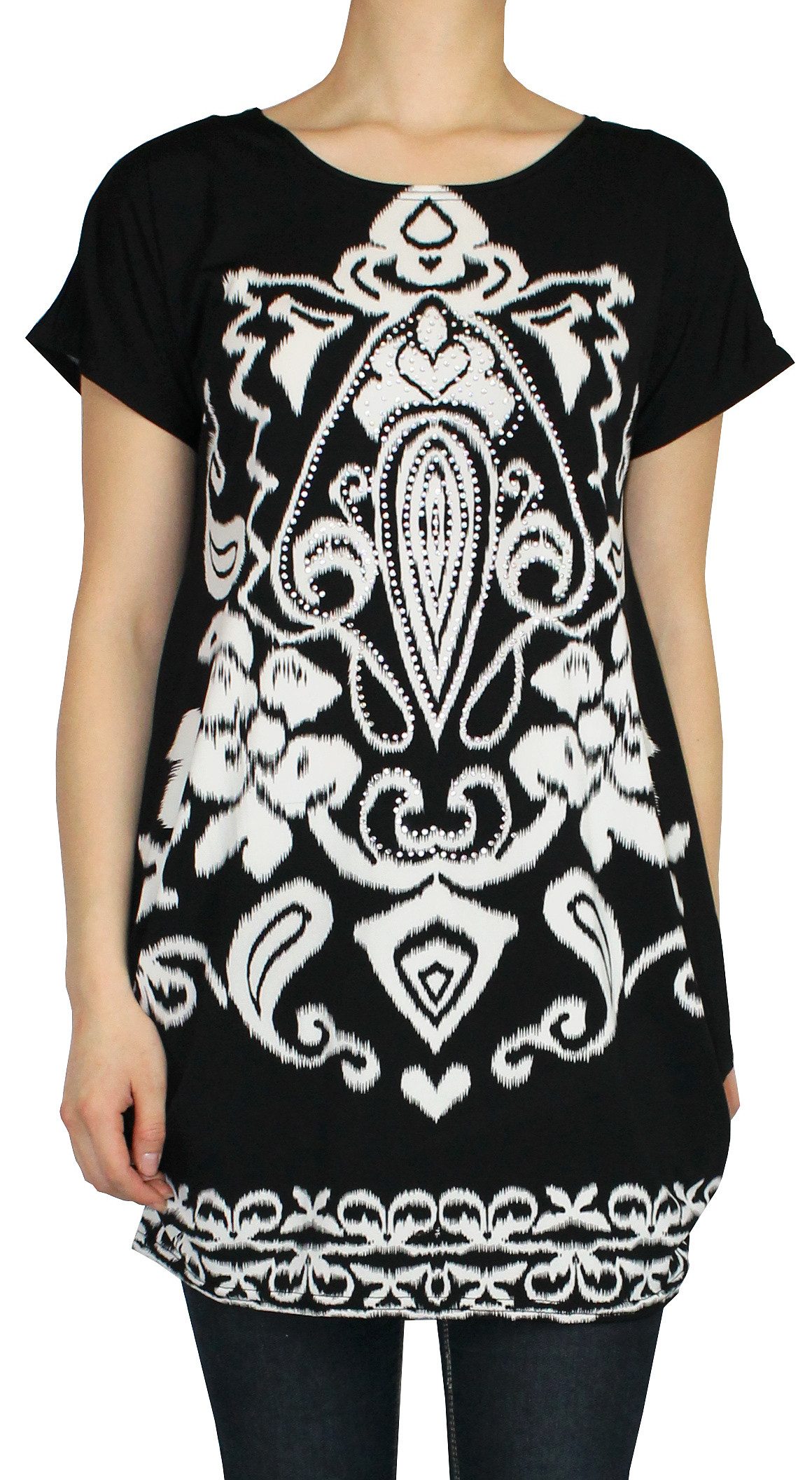 dy_mode Longshirt Damen Longshirt Lässiges Kurzarm günstig online kaufen