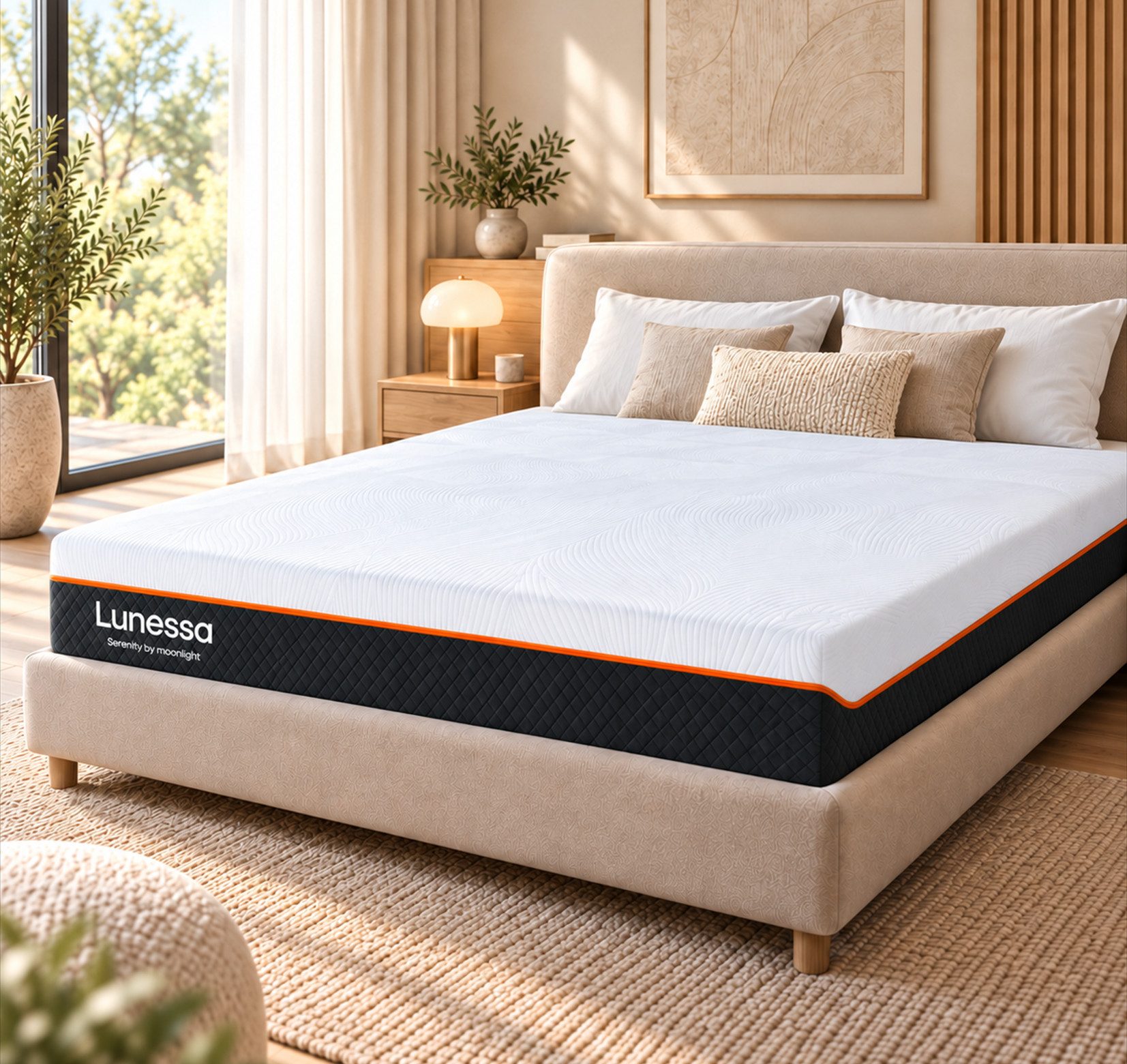 Gelschaummatratze 7 Zonen Matratze, 2 Liegeseiten, 90x200, 140x200 cm & mehr, Lunessa, 25 cm hoch, (Einzelmatratze), wendbar mit zwei Liegeseiten (H3/H4), 7 Zonen, abnehmbarer Bezug
