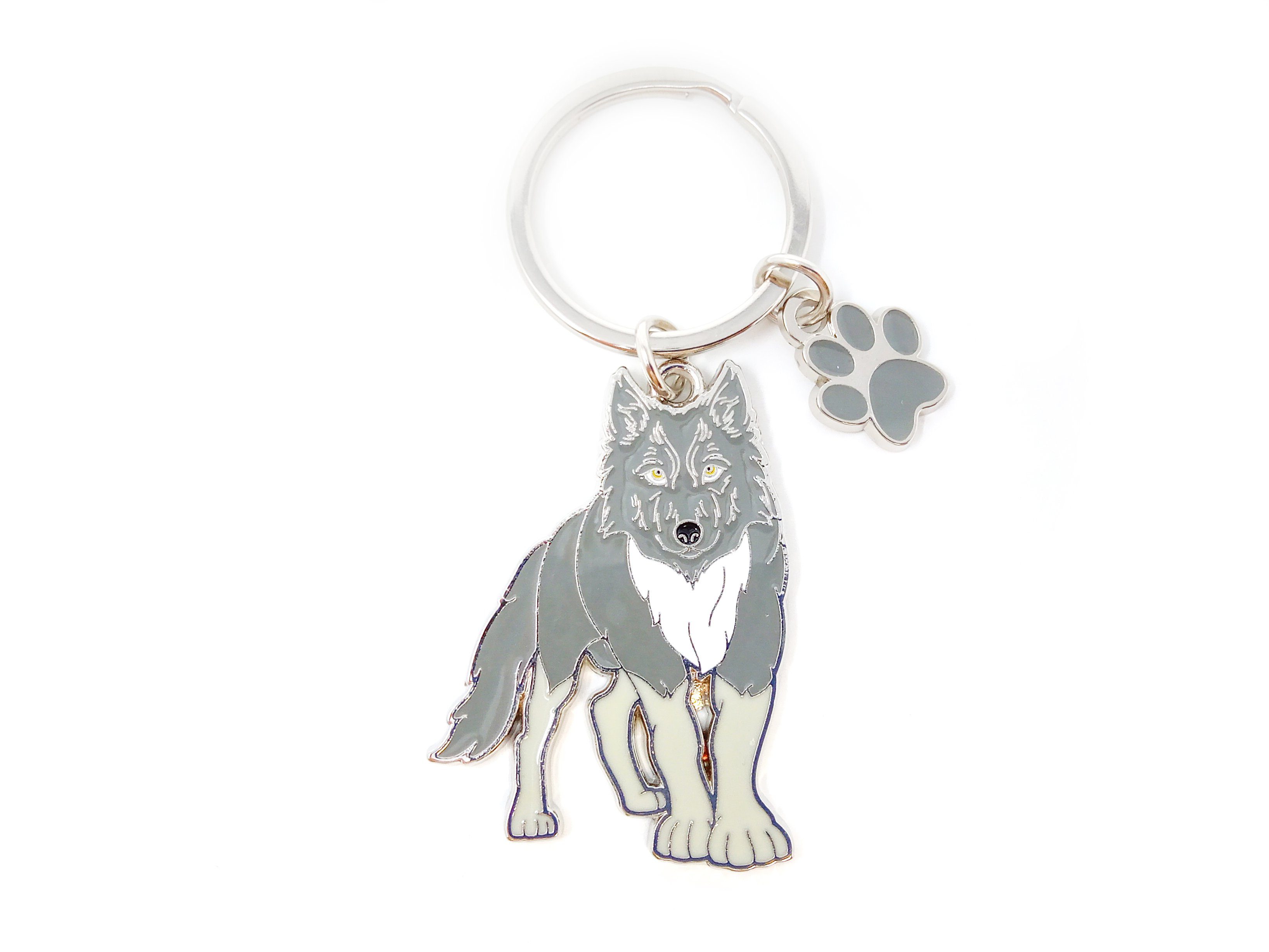 Schlüsselanhänger Nature Planet - Schlüsselanhänger aus Metall - Wolf 5 cm