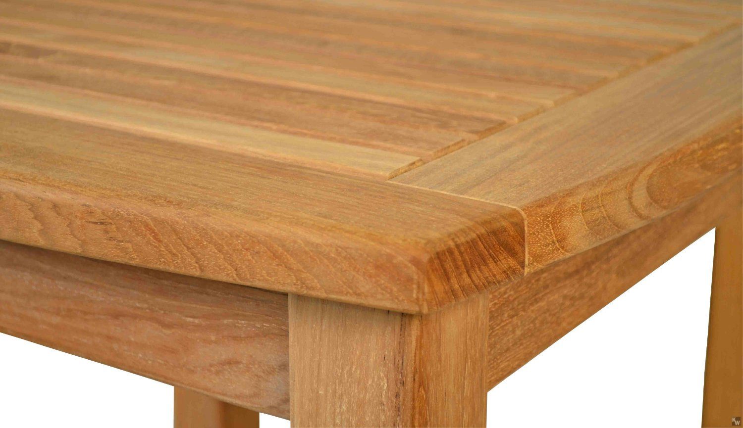 Kai Wiechmann Beistelltisch Teak Balkontisch 60 x 60 cm als wetterfester Ablagetisch, nachhaltiger und unbehandelter Teak Gartentisch