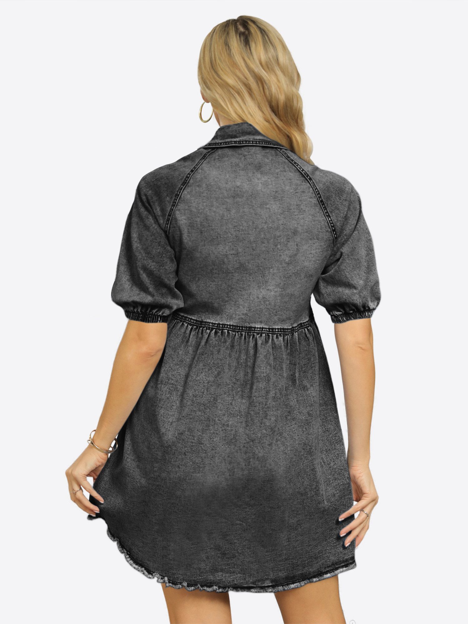 Imily Bela Jeanskleid Damen Retro Kleid mit Druckknopf (Packung, 1-tlg., 1p günstig online kaufen