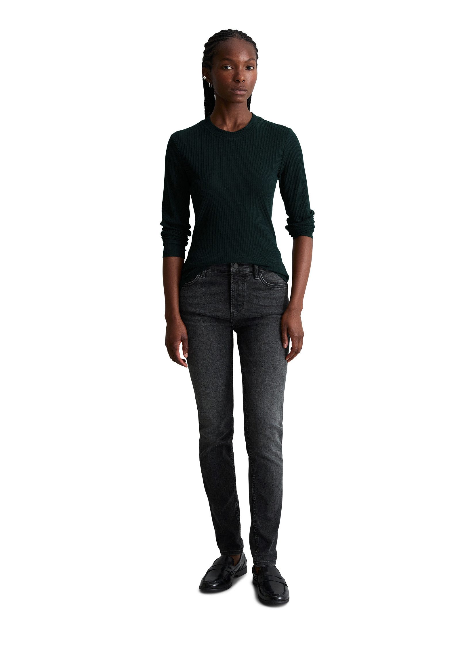 Marc O'Polo DENIM Langarmshirt aus Rippjersey