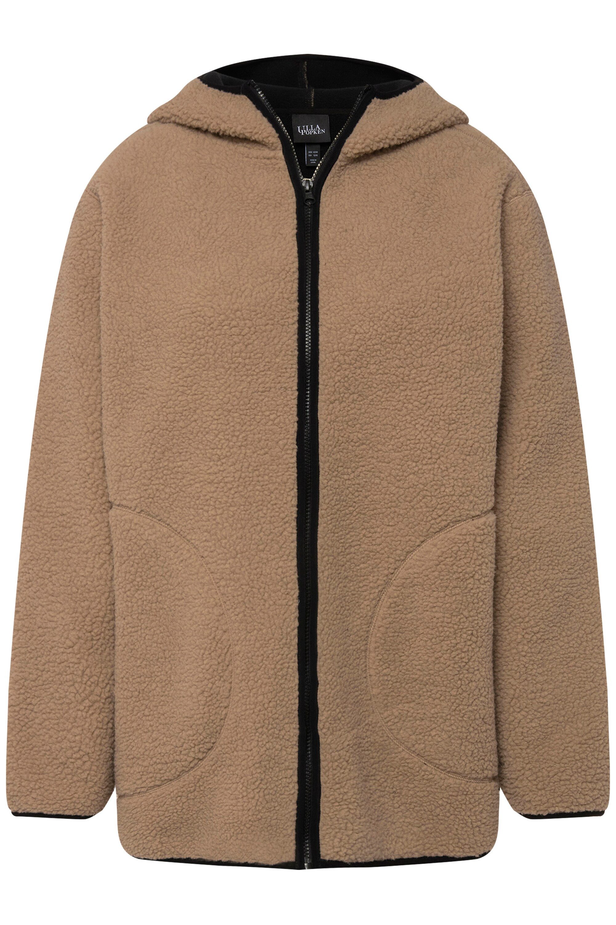 Ulla Popken Sommerjacke Teddyjacke Kapuze Reißverschlusstaschen günstig online kaufen