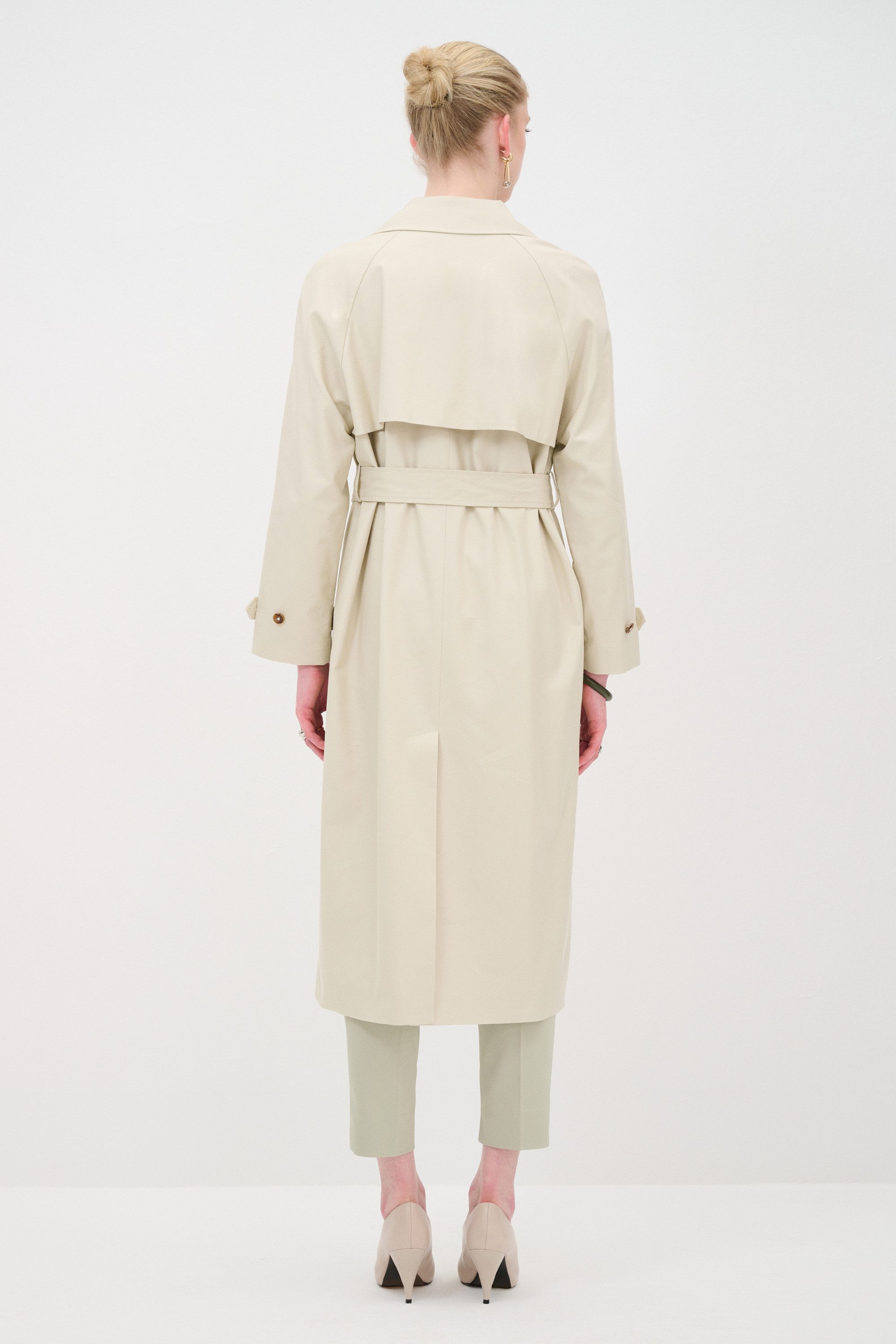 adL Trenchcoat Langer Trenchcoat mit Gürteldetail