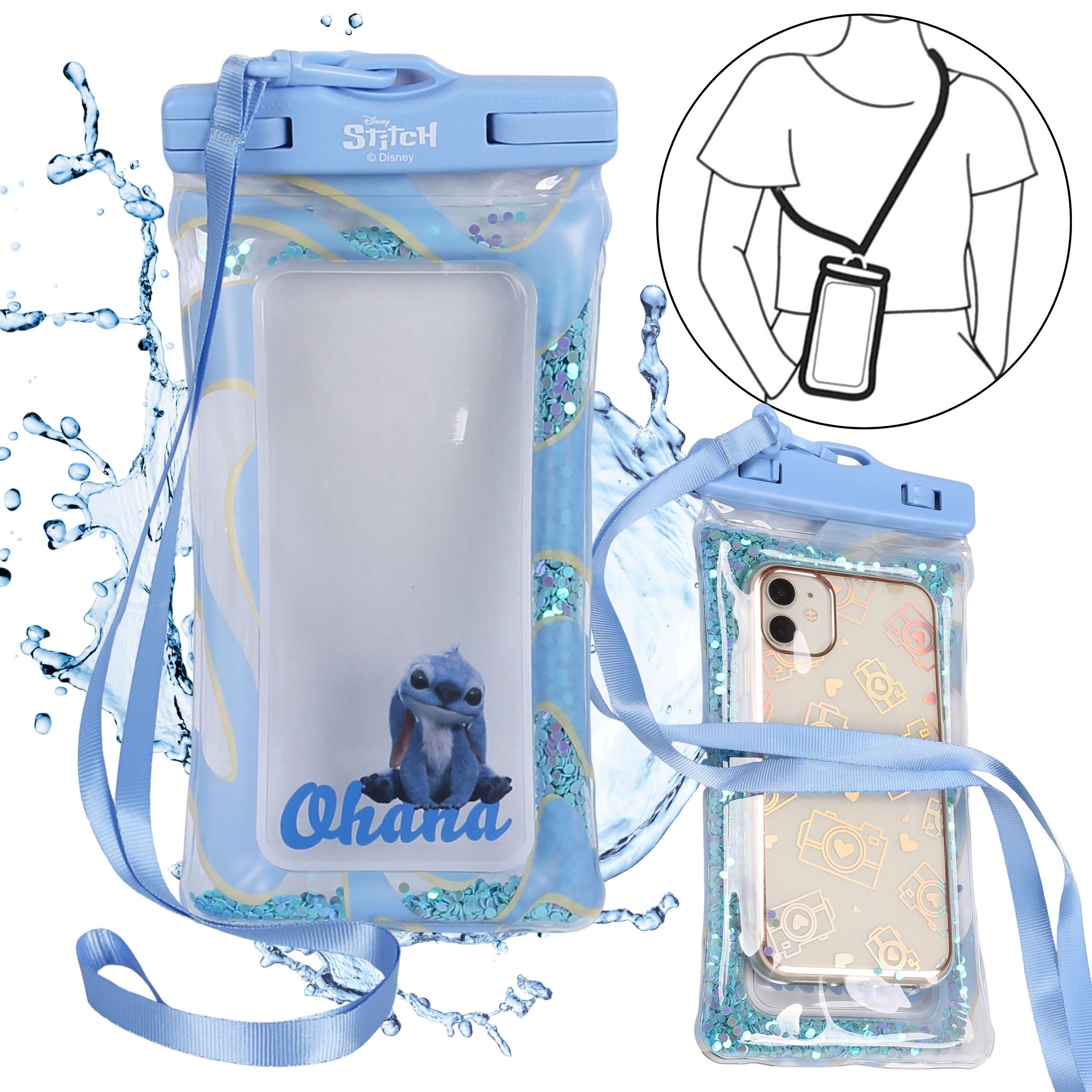 Sarcia.eu Handytasche Disney Stitch wasserdichtes Etui mit Band für Strand & Schwimmbad