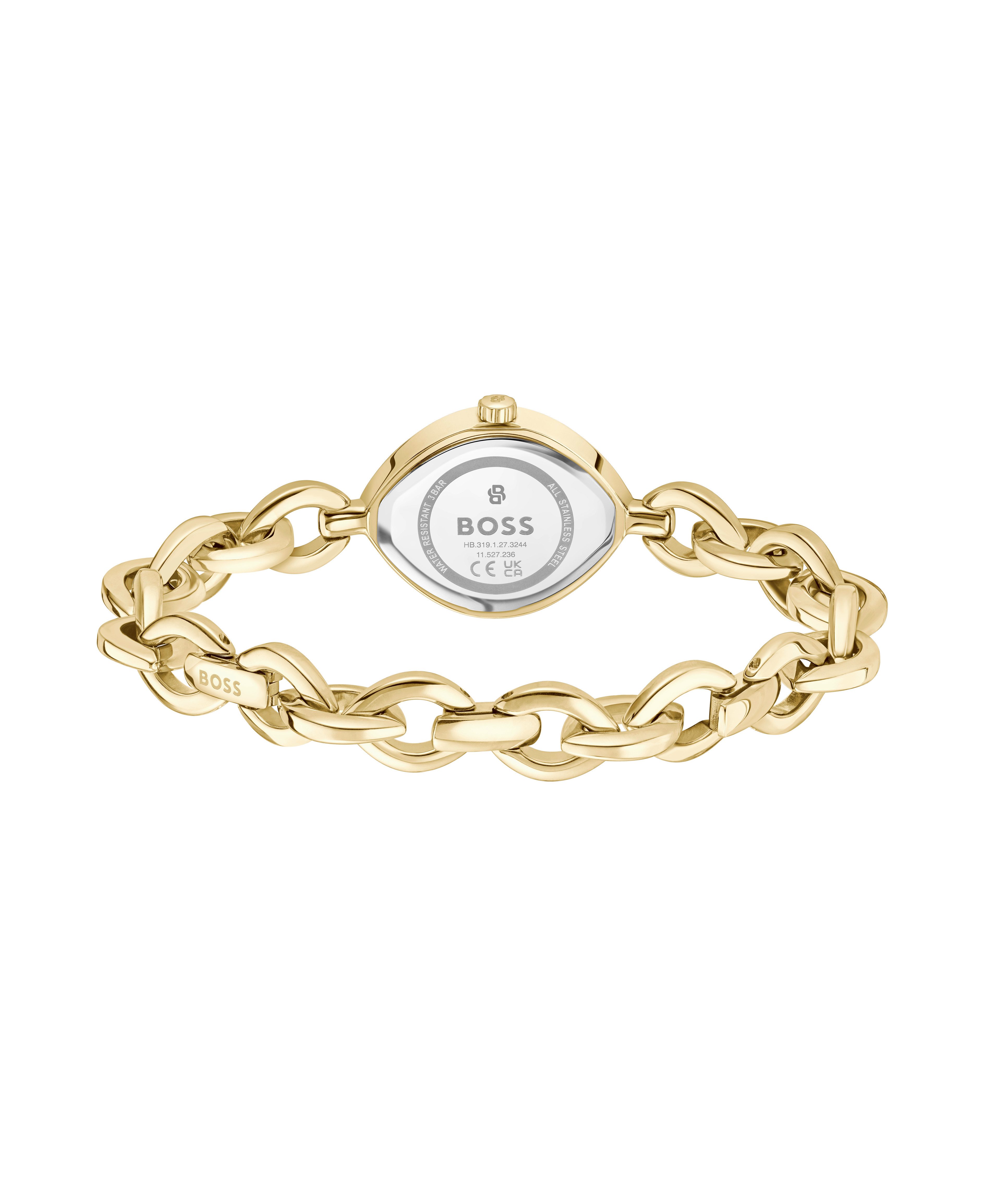 BOSS Quarzuhr FIORA 1502838, Armbanduhr, Damenuhr, Edelstahlarmband, analog