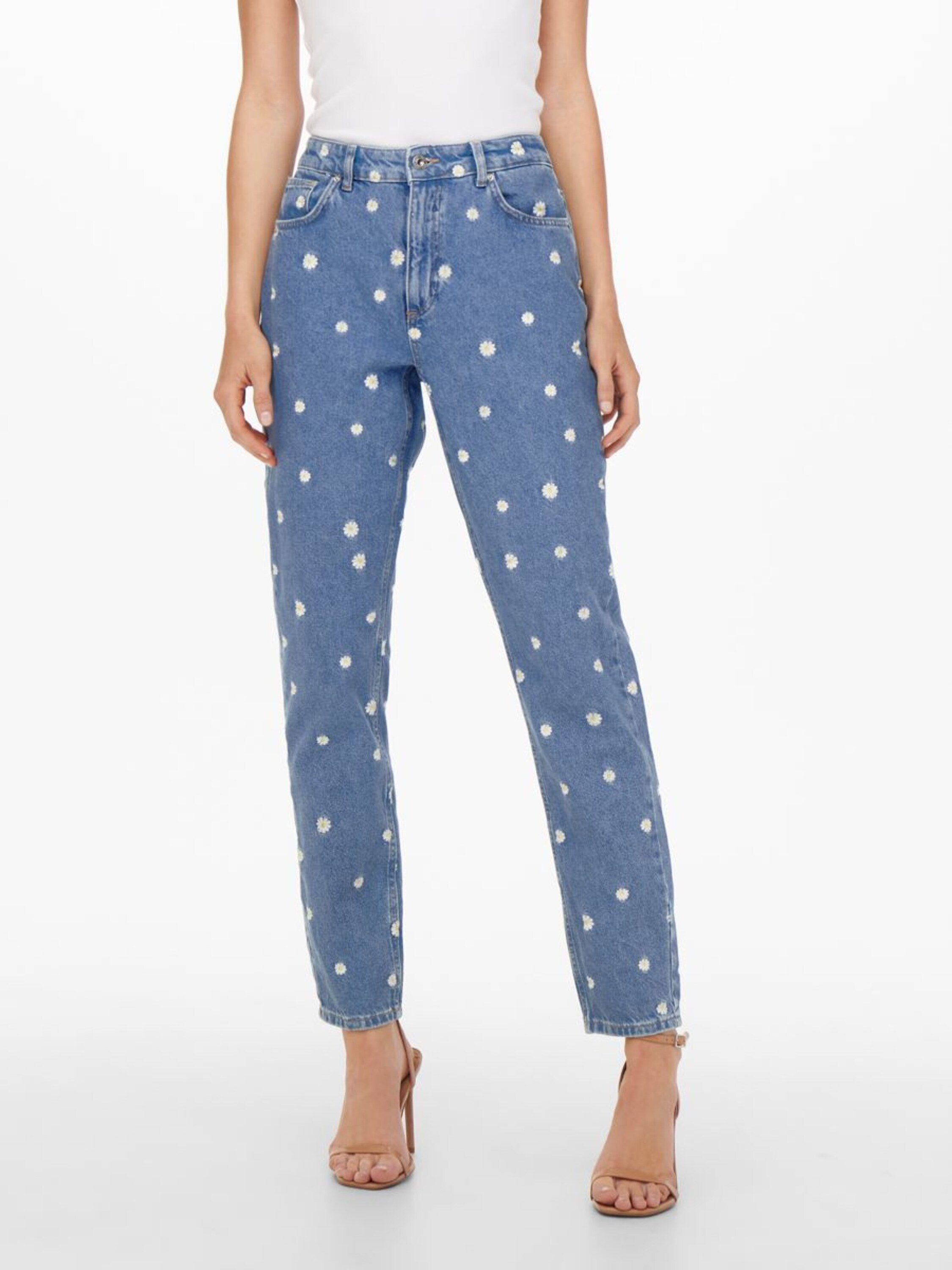 ONLY 7/8-Jeans (1-tlg) Stickerei
