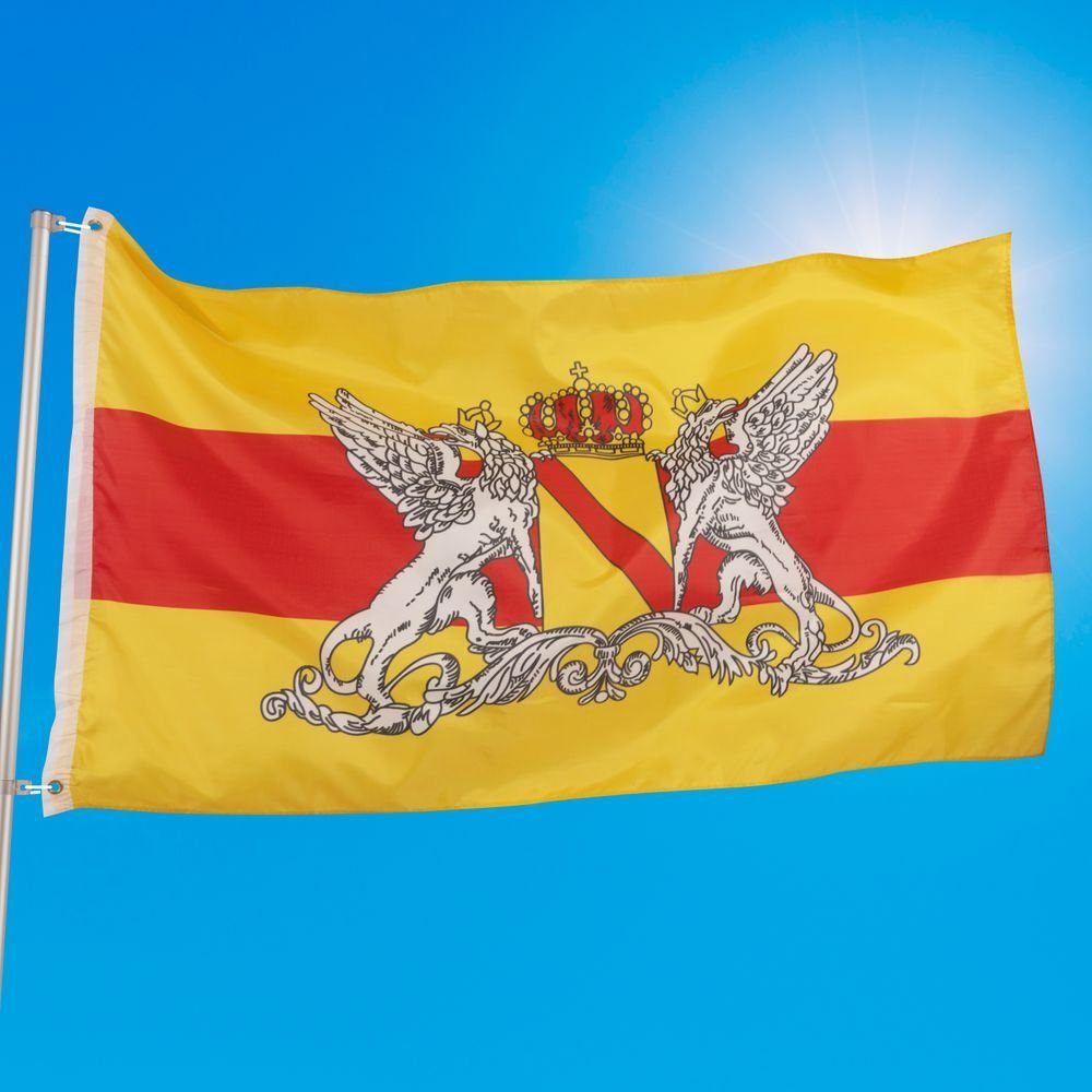 Flagge Baden – 90x150 Cm, Polyester, Wetterfest, Mit Metallösen