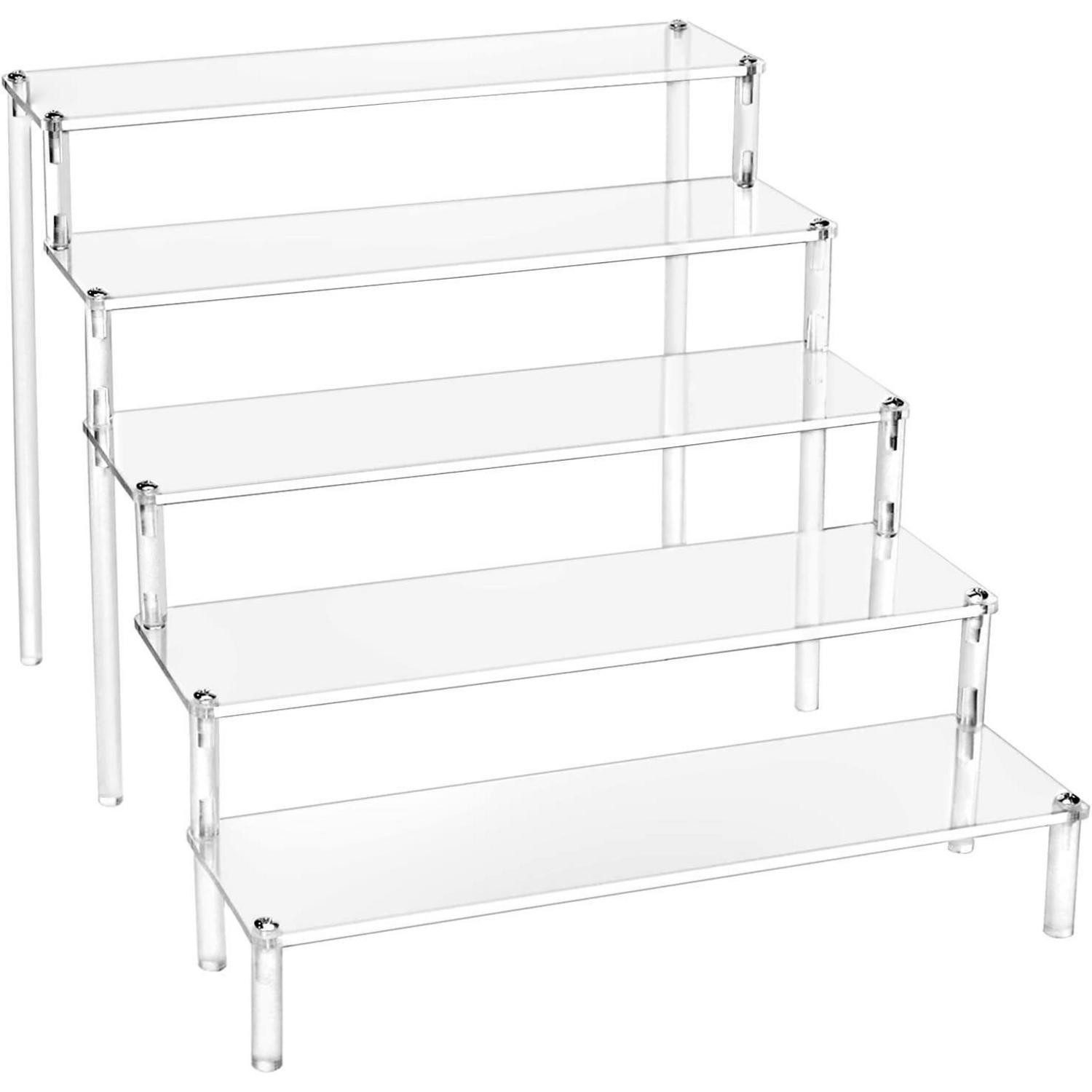 LuxusKollektion Glas 5-Stufig Acryl Display Ständer Transparent Display Regal 30x32x25cm