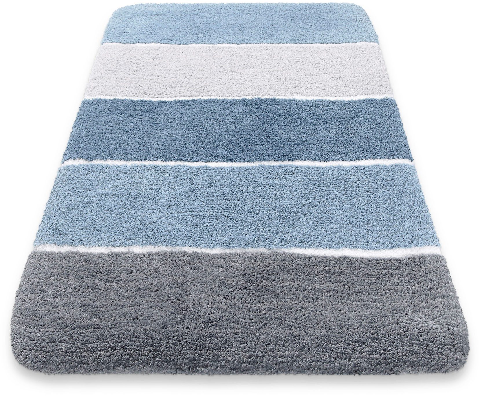 Homie Living Badematte Rio Marina, Höhe 30 mm, rutschhemmend beschichtet, schnell trocknend, fußbodenheizungsgeeignet, Polyester, rechteckig, flauschiger Badtep – Bild 3 von 5