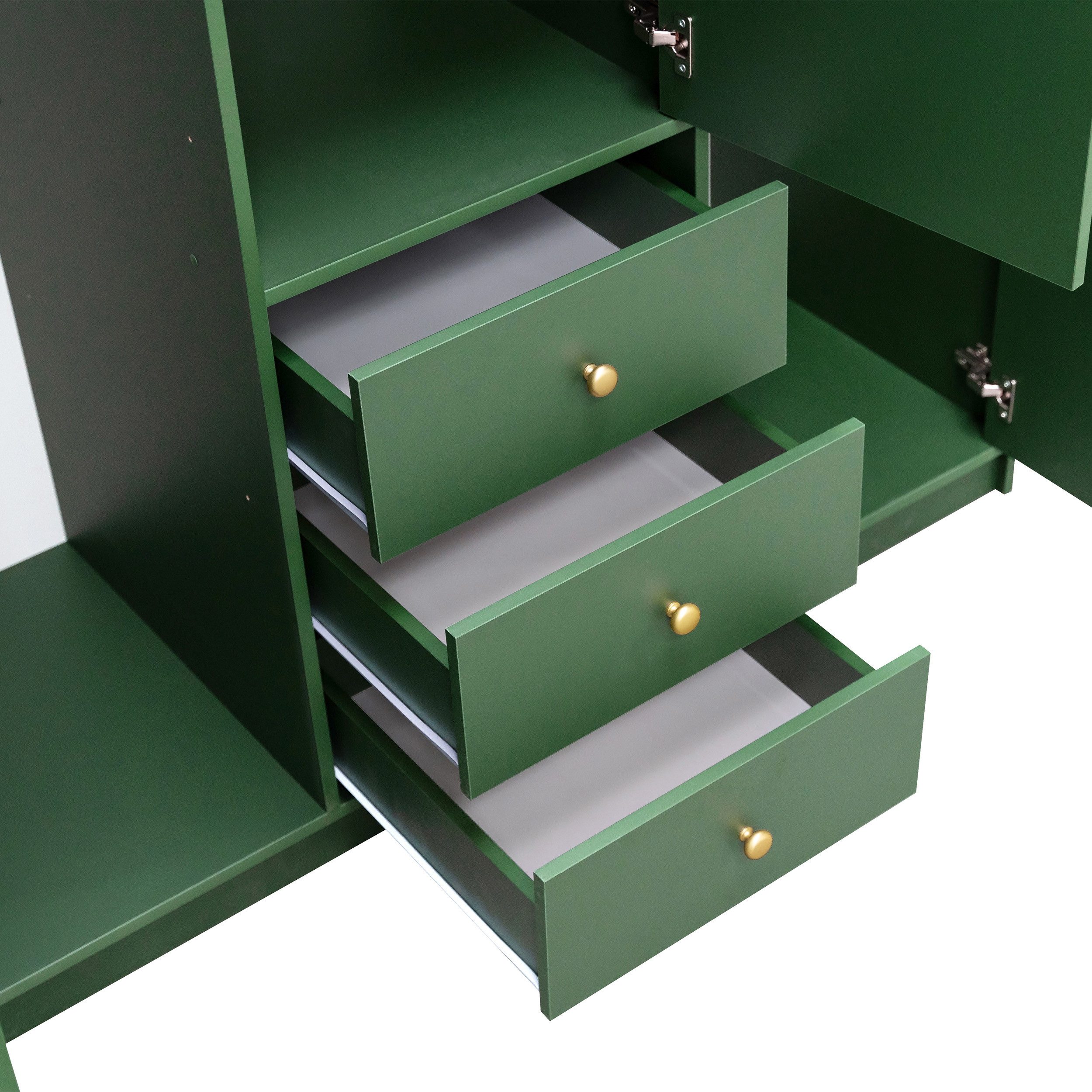 Beautysofa Kleiderschrank mit Spiegel und 3 Schubladen (Zur Auswahl: zweitürig, dreitürig oder viertürig, verschiedene Farben) Höhe 200 cm – Bild 5 von 5