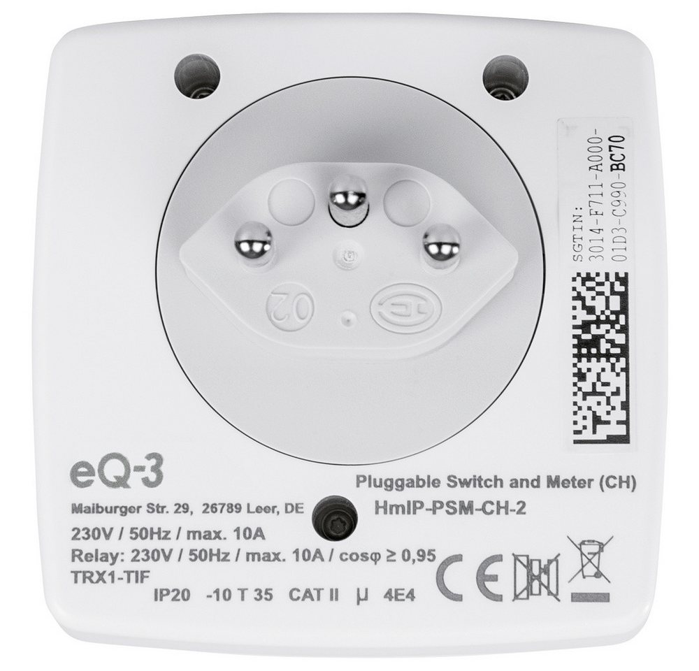 Thumbnail - Homematic IP Homematic IP Funk Schalt- und Messsteckdose mit Messfunktion HmIP-PSM Smart-Home-Zubehör