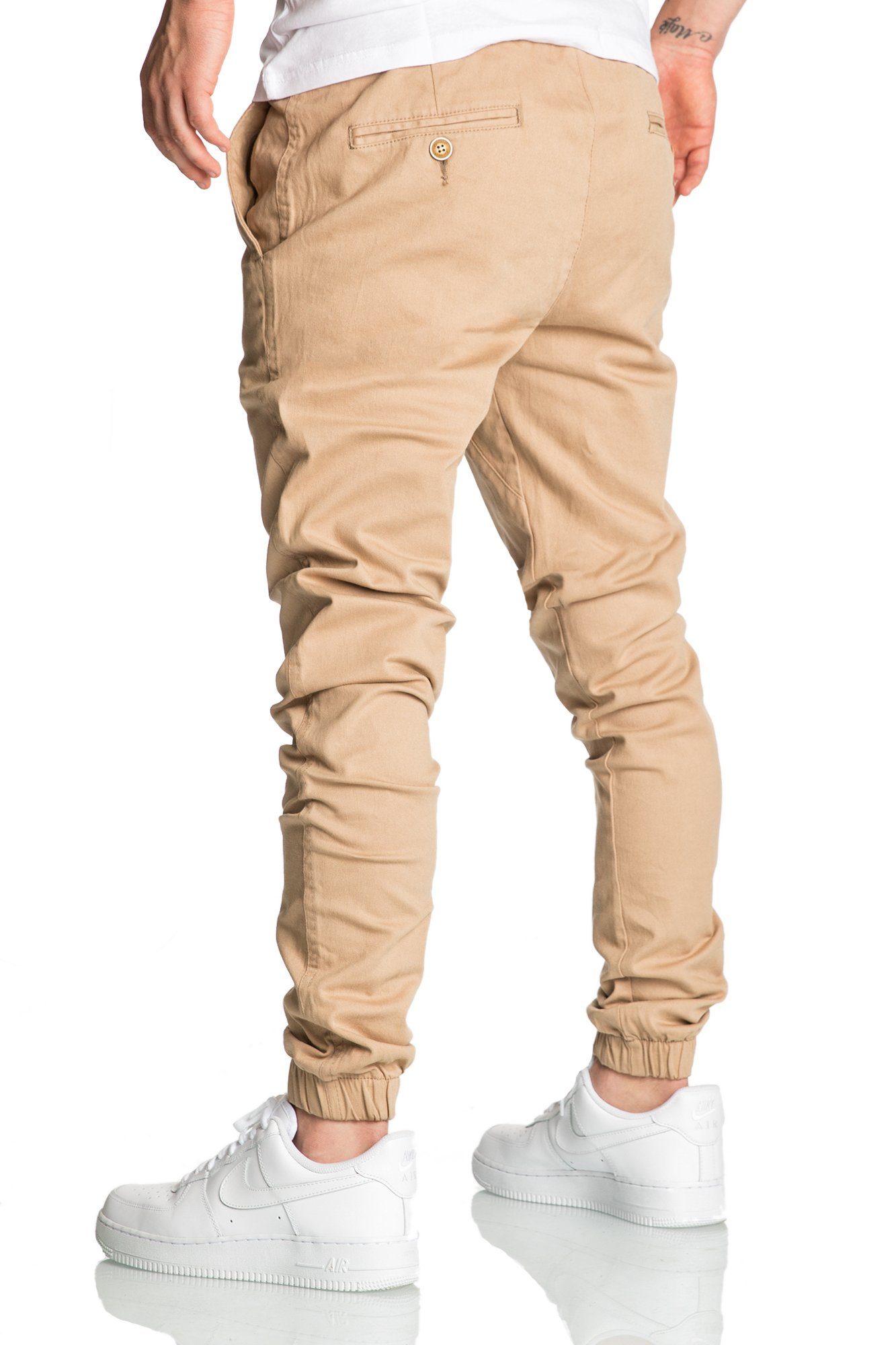 REPUBLIX Chinohose RICK Herren Basic Jogger Hose Chino mit Kontrast – Bild 4 von 5