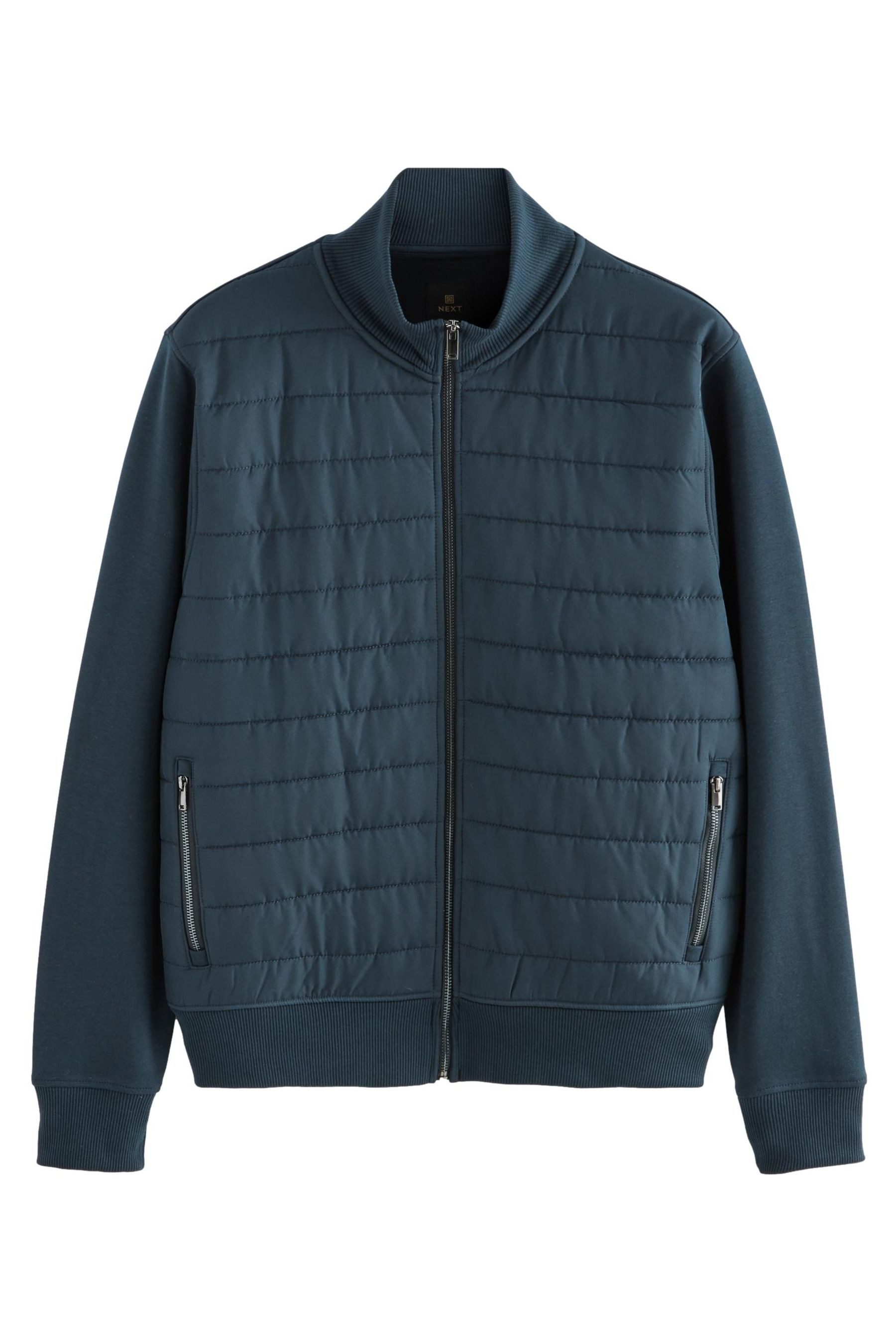 Steppjacke Hybrid-Jacke mit Stehkragen.