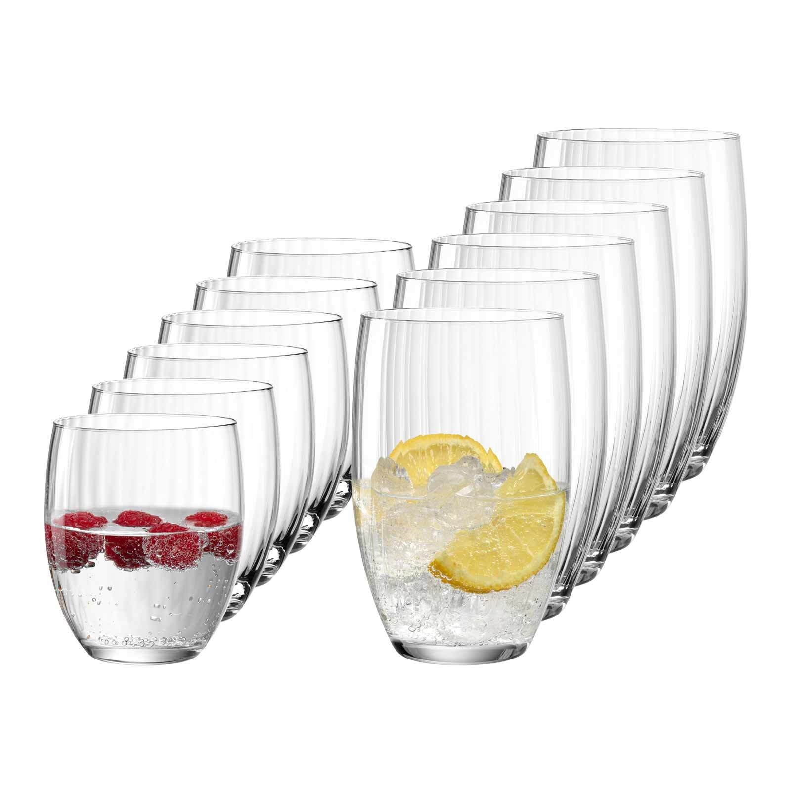 LEONARDO Glas Poesia Trinkgläser 380 ml & 460 ml 12er Set, 12-tlg., Glas