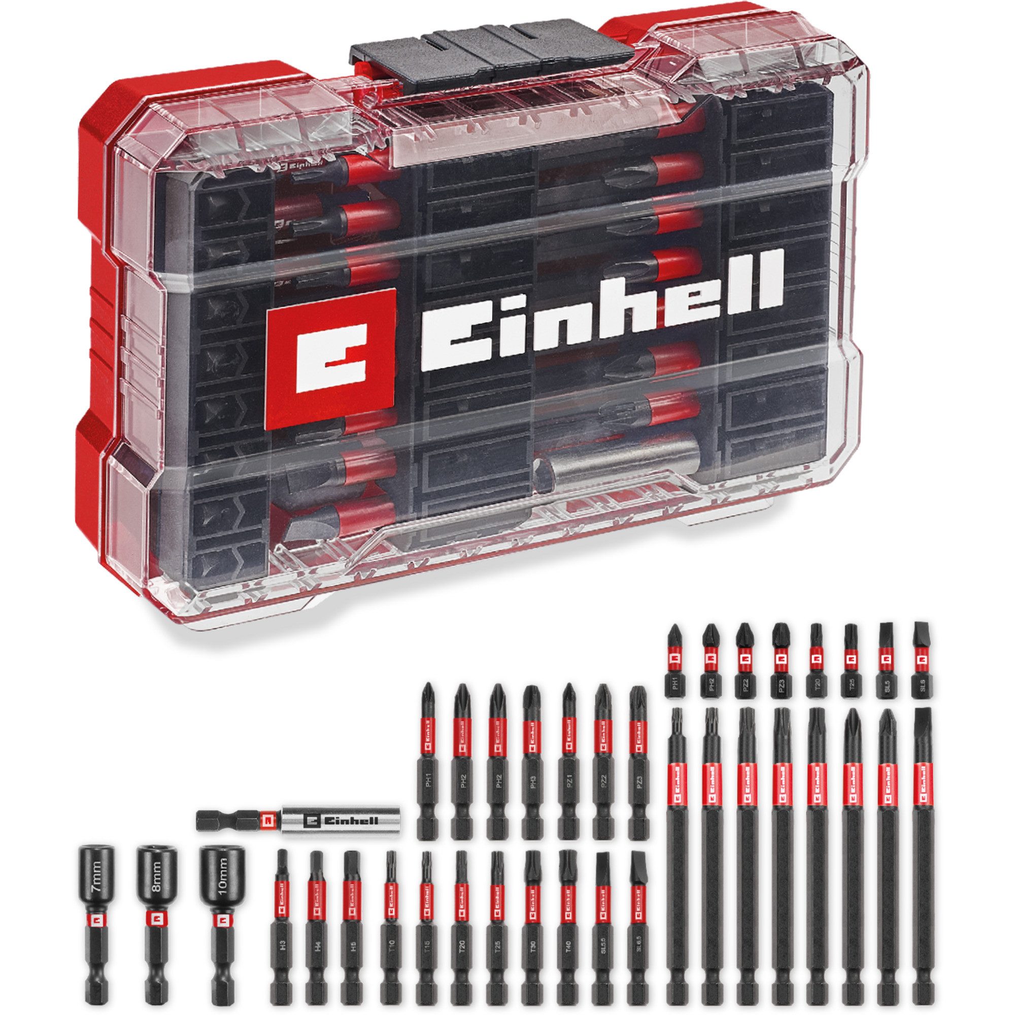 Einhell Bohrer- und Bitset EINHELL Impact-Bit-Set in M-CASE, 38-teilig