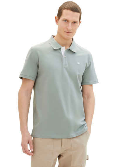 TOM TAILOR Poloshirt mit Knopfleiste und Logo