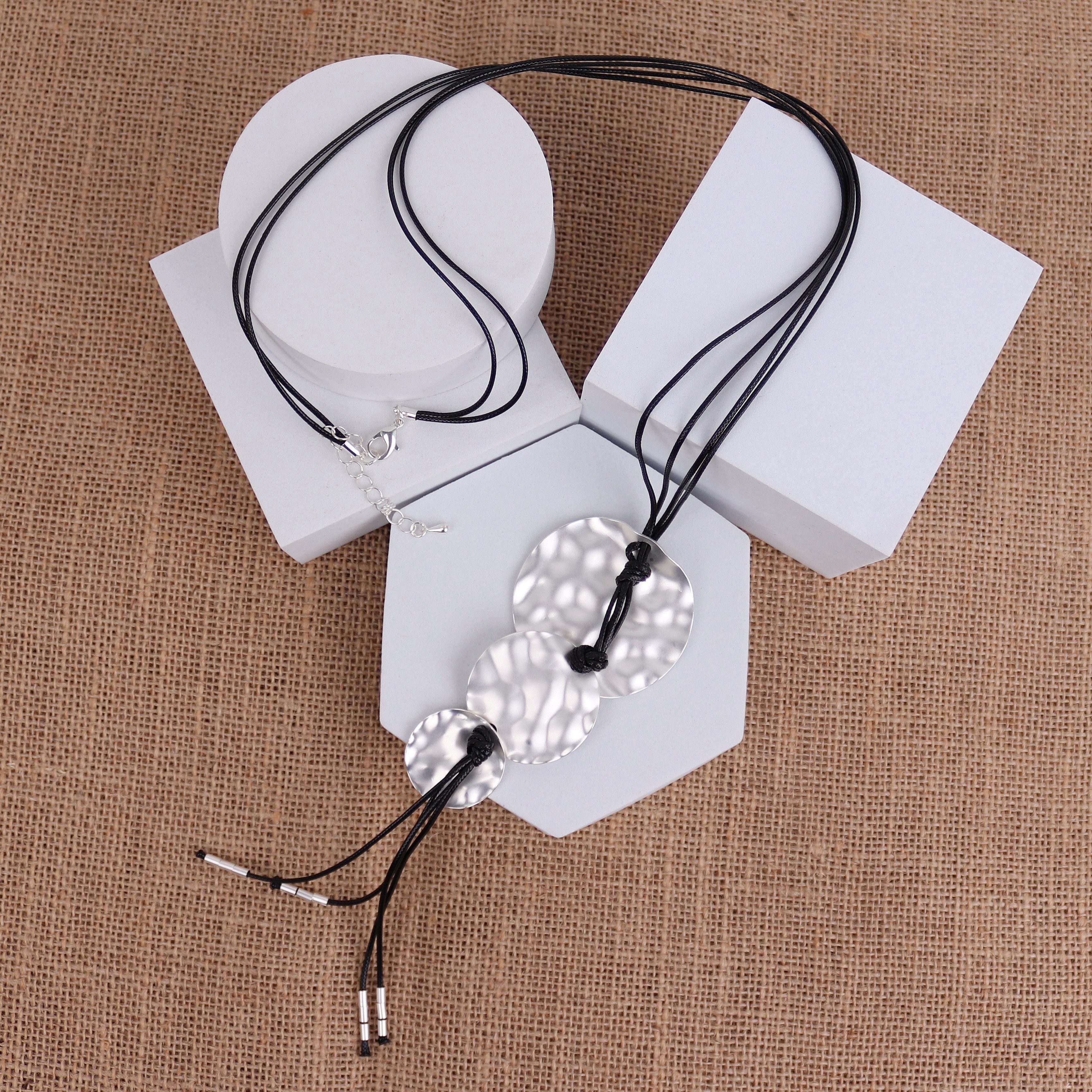 MIRROSI Lange Kette Damen Halskette mit elegantem Anhänger aus Metall ca.90 günstig online kaufen
