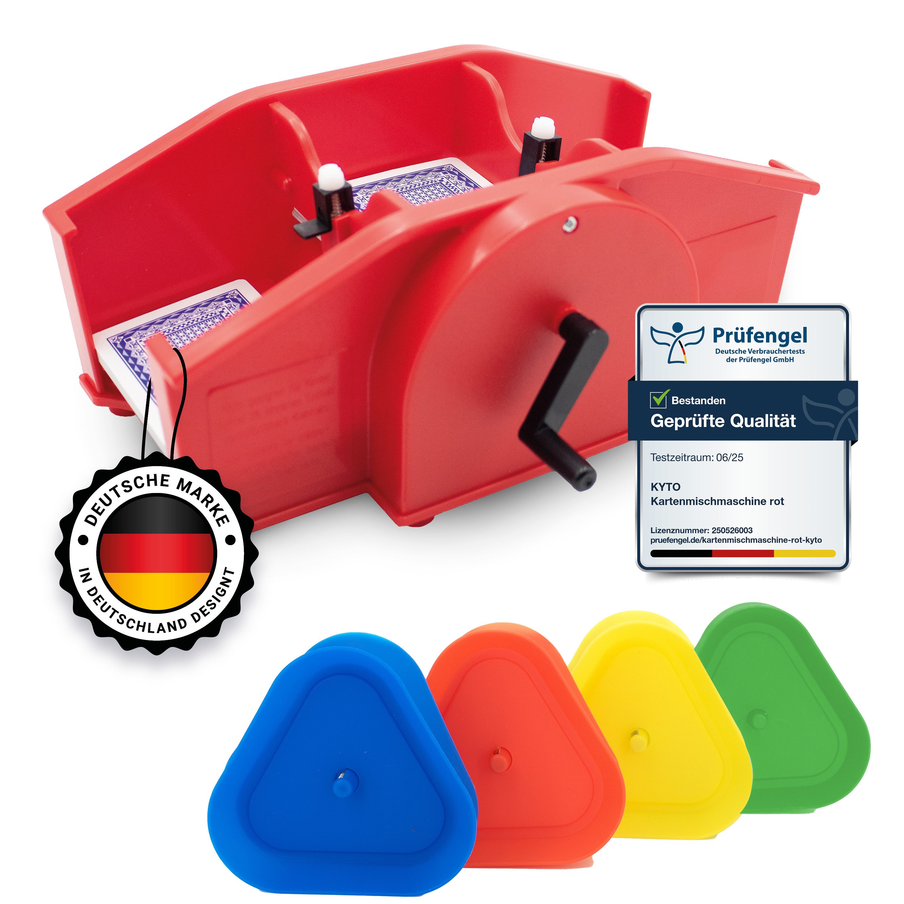 Kyto Spiel Kyto Kartenmischmaschine rot inkl. 1x Spielkarten + 4x Kartenhalter
