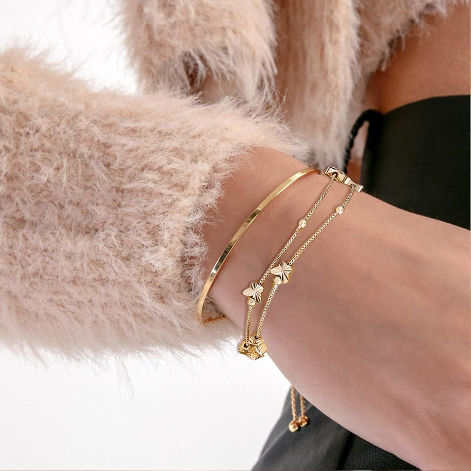 LuxusKollektion Schmuckset Armband Damen Silber 925 Schmetterlinge Rosegold günstig online kaufen