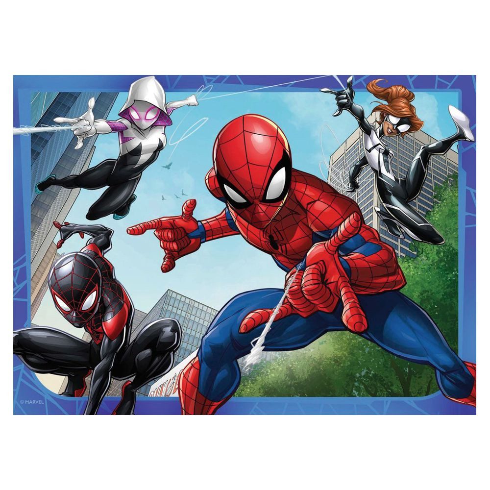 Spiderman Puzzle 4 in 1 Puzzle Box Spiderman Marvel Ravensburger Kinder Puzzle, 24 Puzzleteile