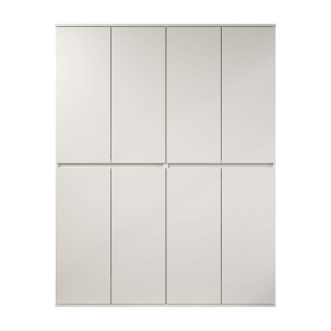 trendteam Kleiderschrank Nevada Kleiderschrank 8 Türen weiß.