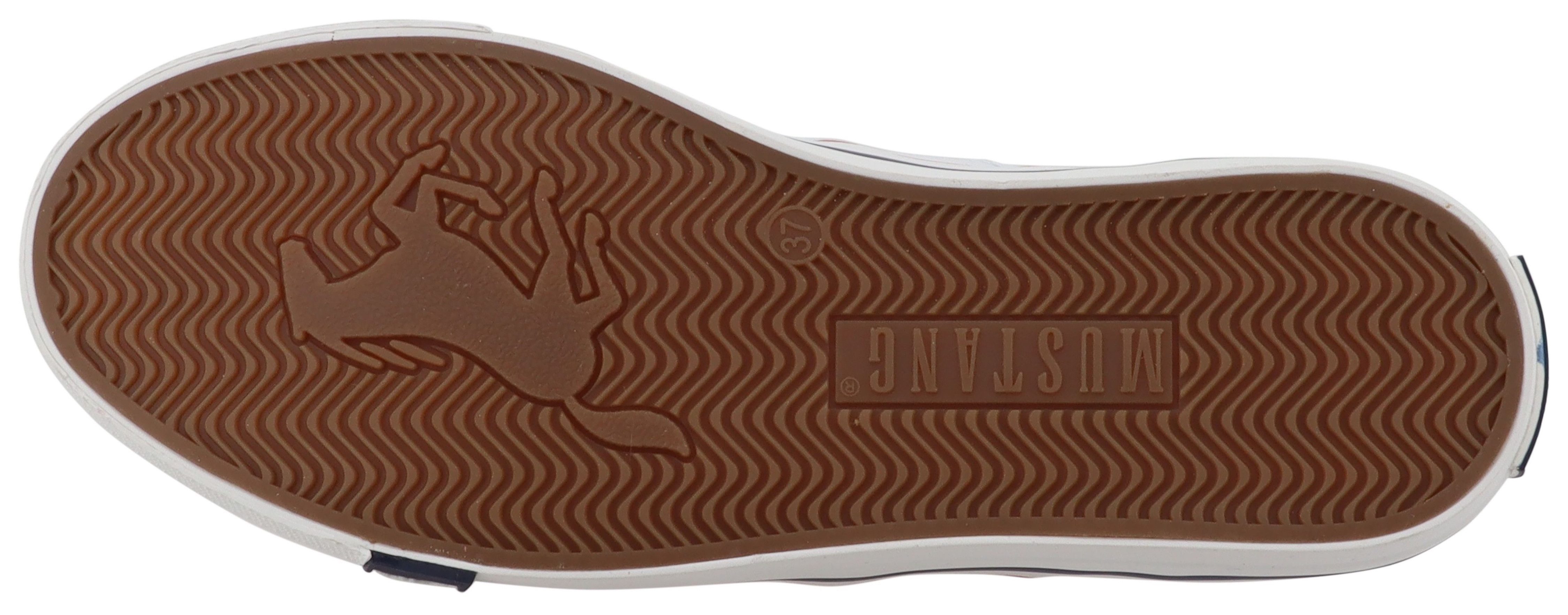 Mustang Shoes Winona Slip-On Sneaker Slipper, Halbschuh mit modischen Kontrastnähten