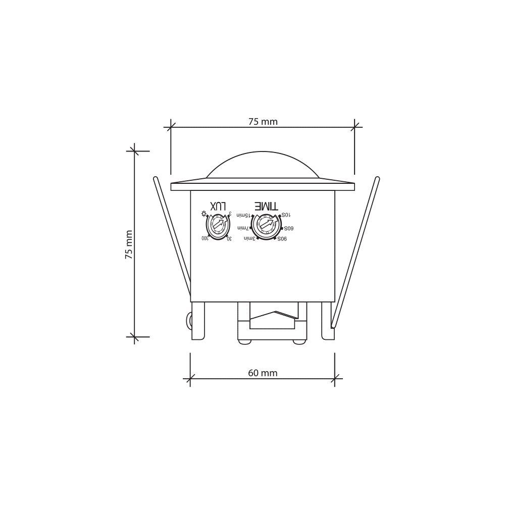 Bewegungsmelder Unterputz geeignet Set SEBSON Bewegungsmelder LED 2er programmierbar -